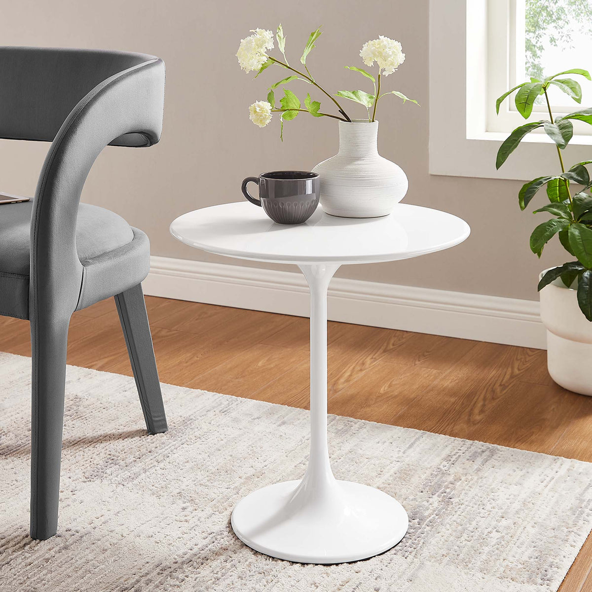Lippa Round Wood Side Table