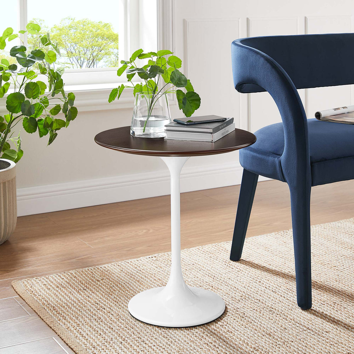 Lippa Round Wood Side Table