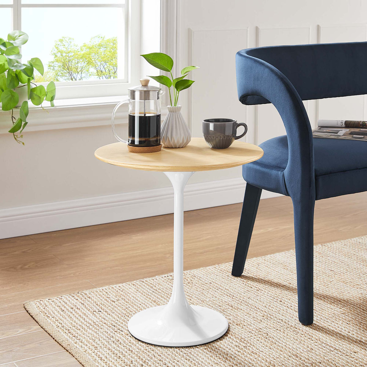 Lippa Round Wood Side Table