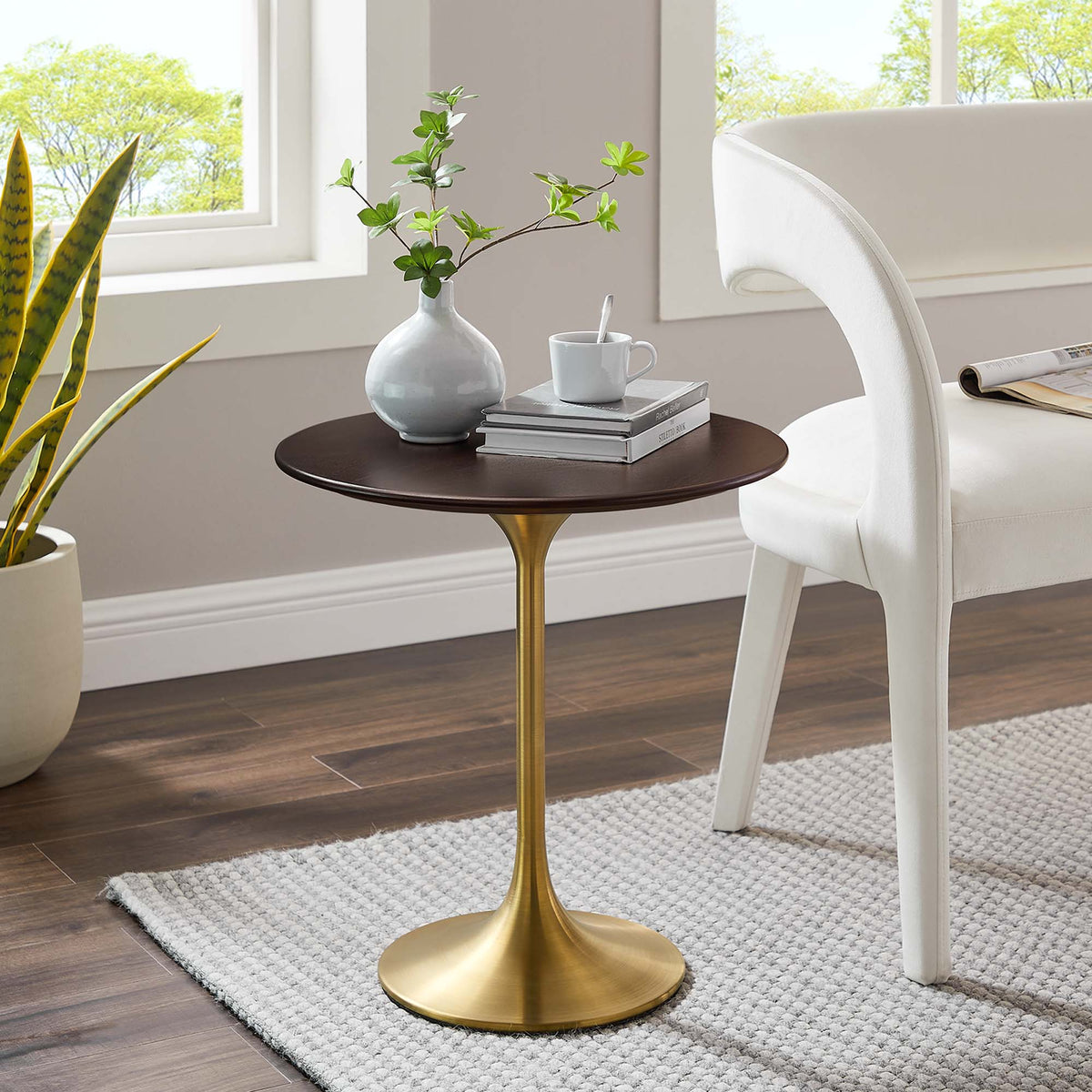 Lippa Round Wood Side Table
