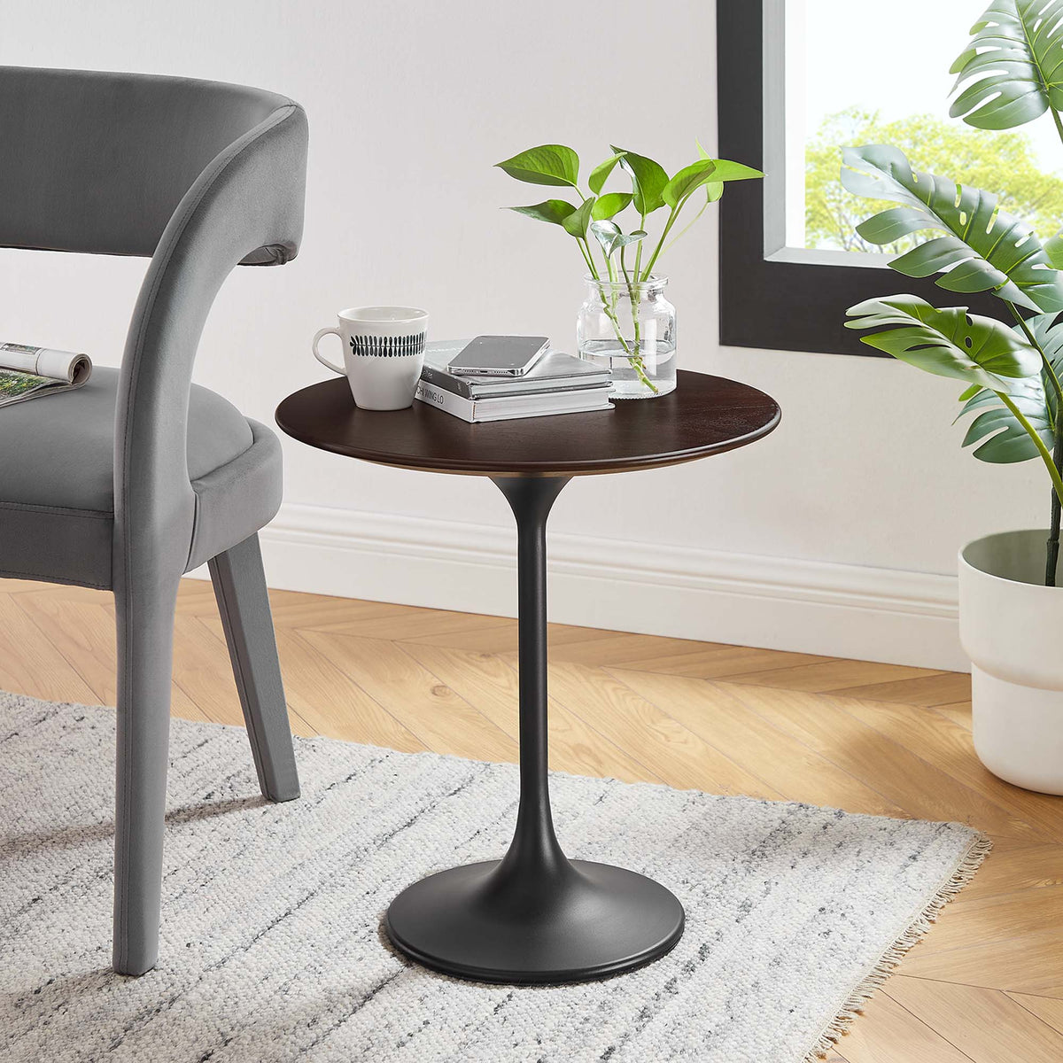 Lippa Round Wood Side Table