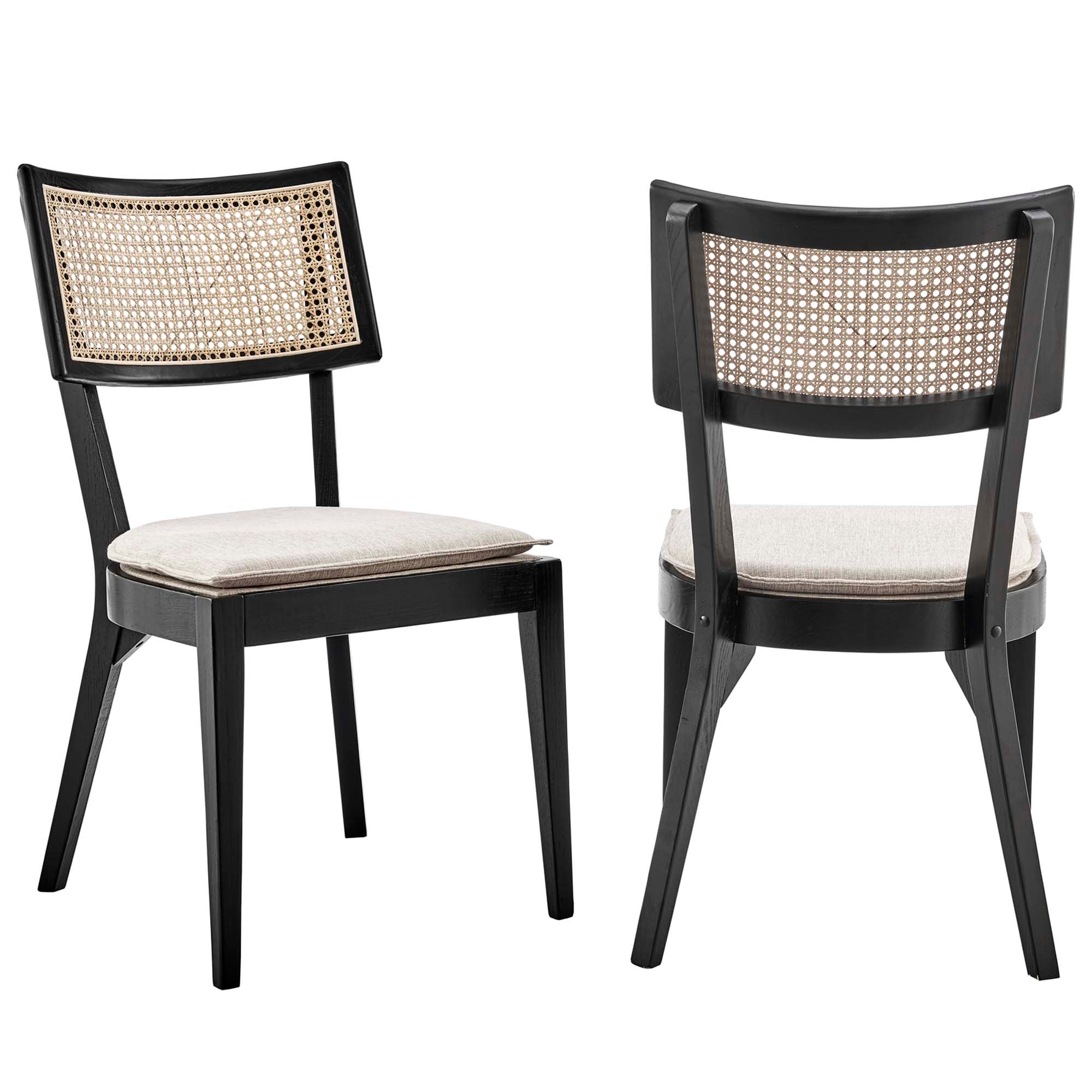 Caledonia Fabric Upholstered Wood Dining Chair