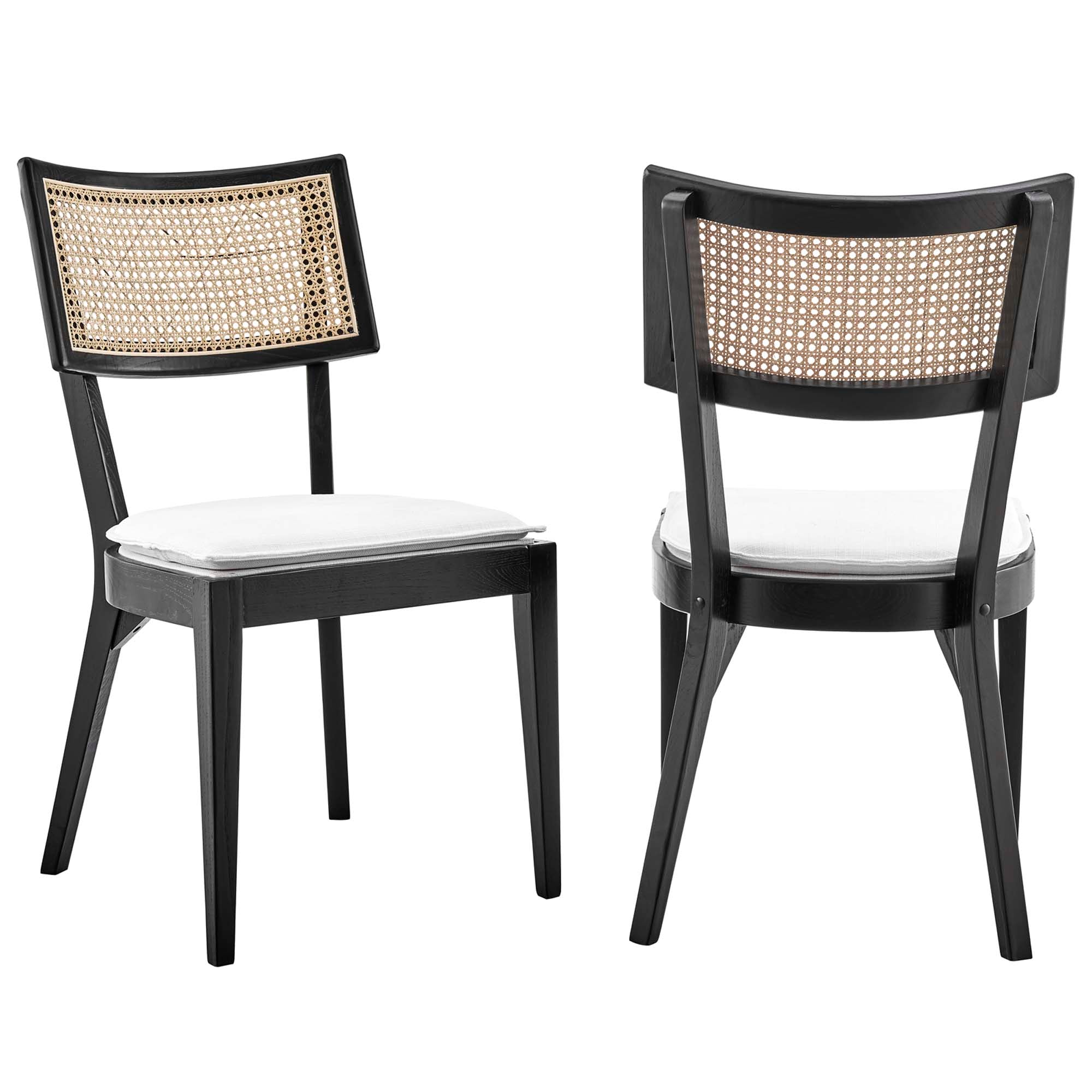 Caledonia Fabric Upholstered Wood Dining Chair