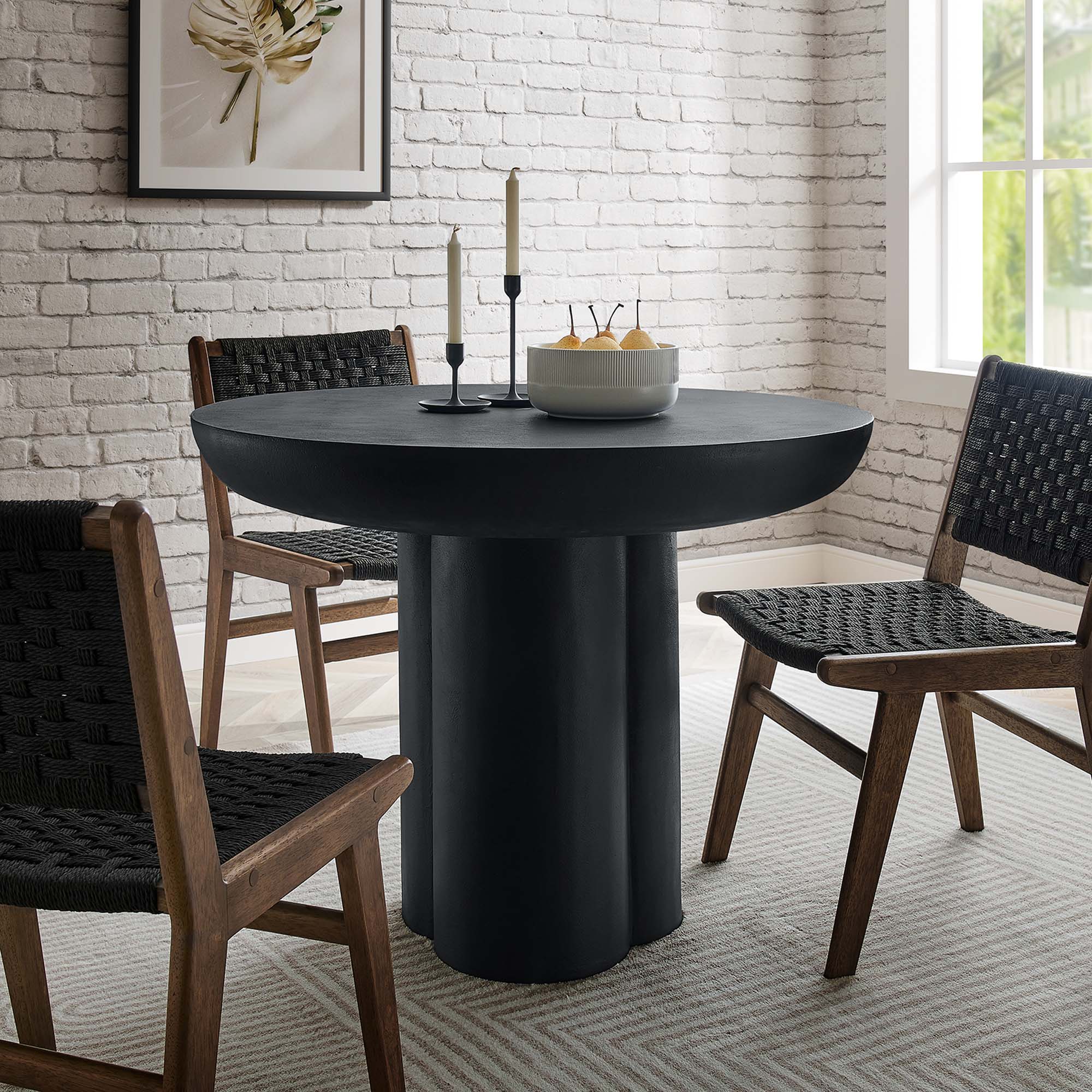 Caspian Round Concrete Dining Table