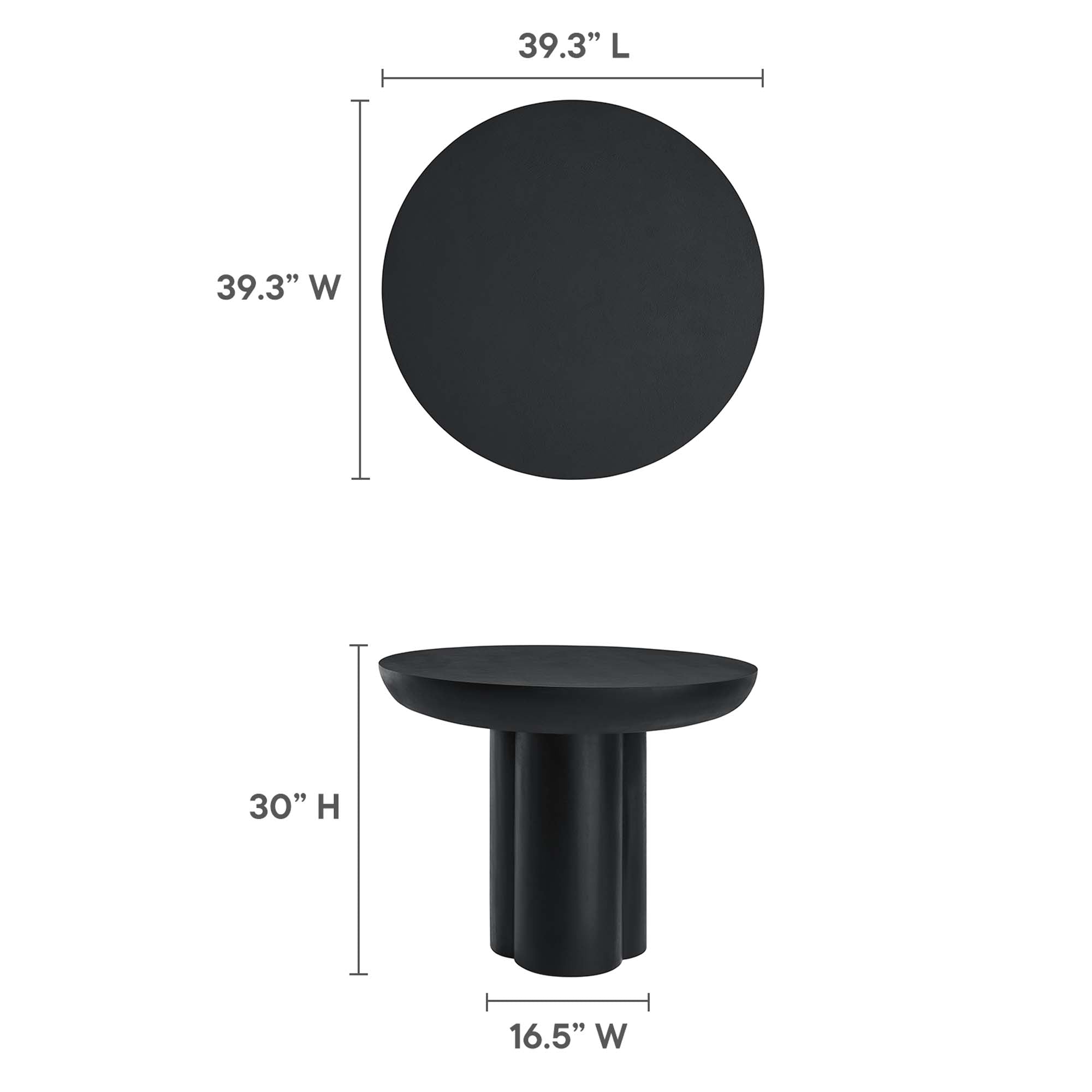 Caspian Round Concrete Dining Table