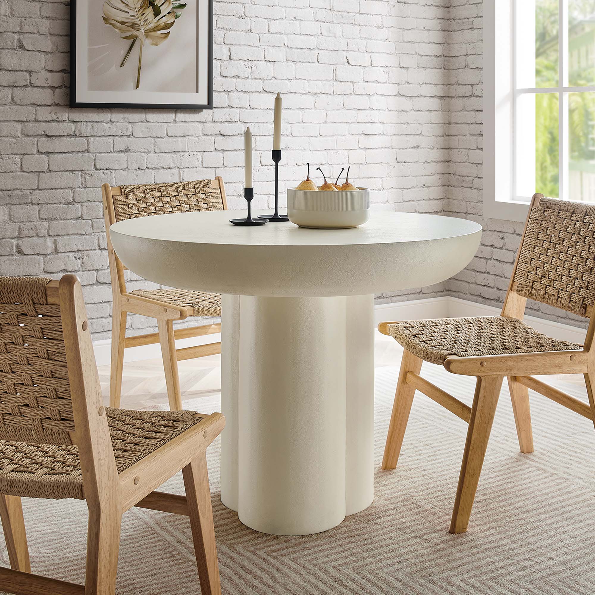 Caspian Round Concrete Dining Table