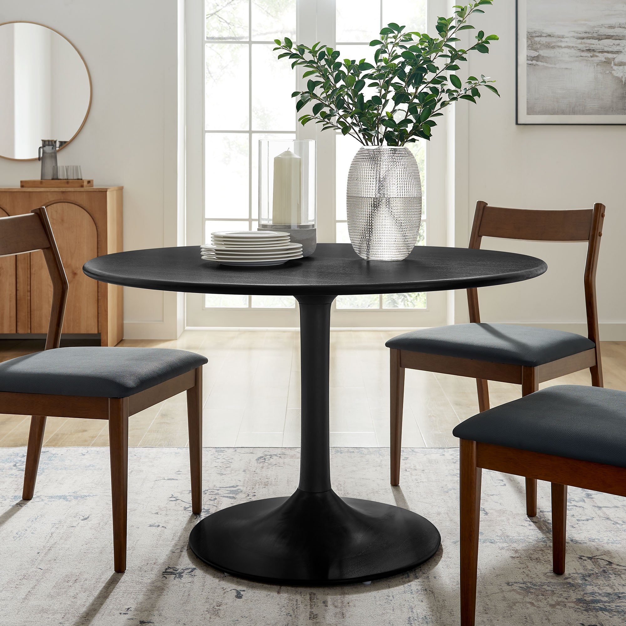 Lippa Round Solid Wood Dining Table