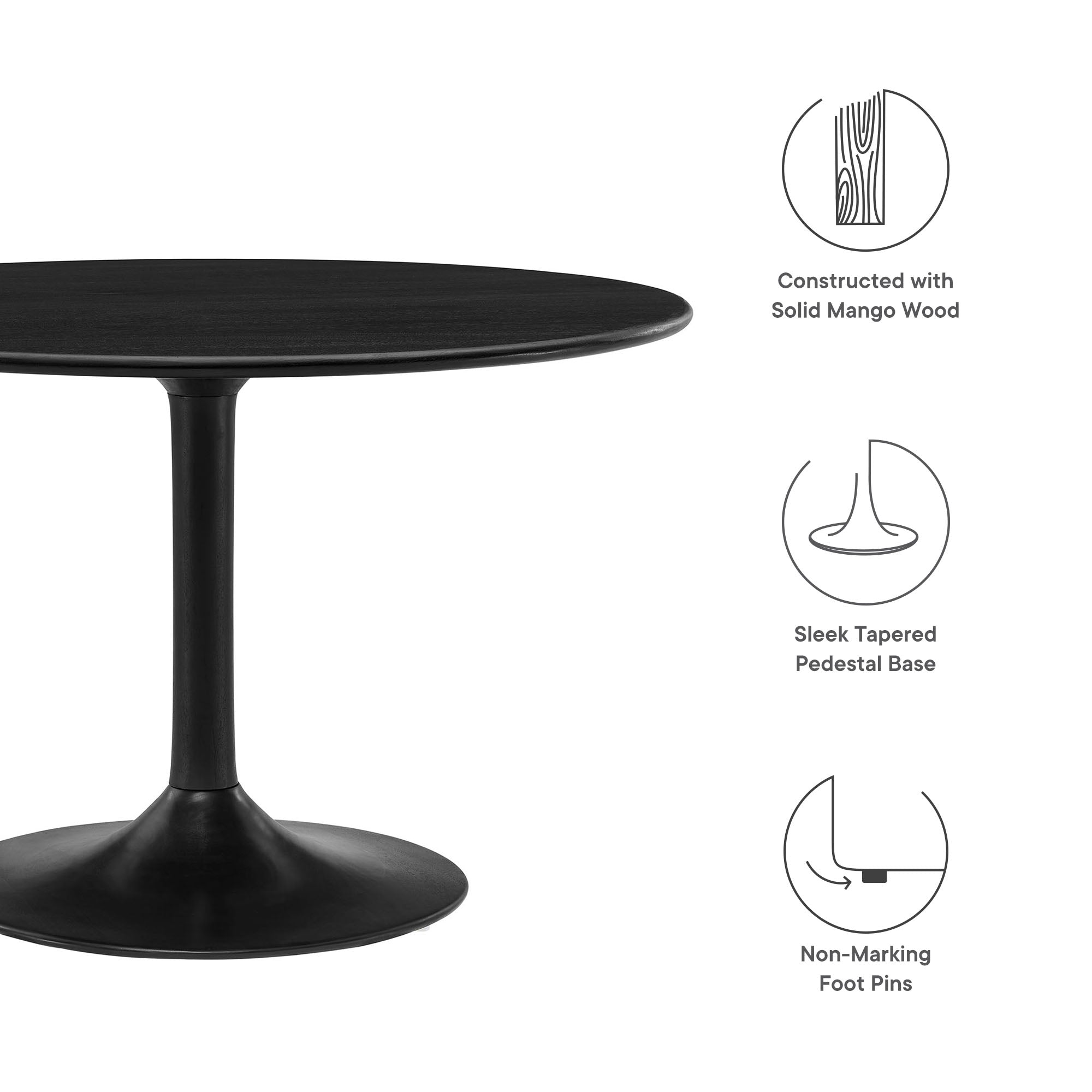 Lippa Round Solid Wood Dining Table