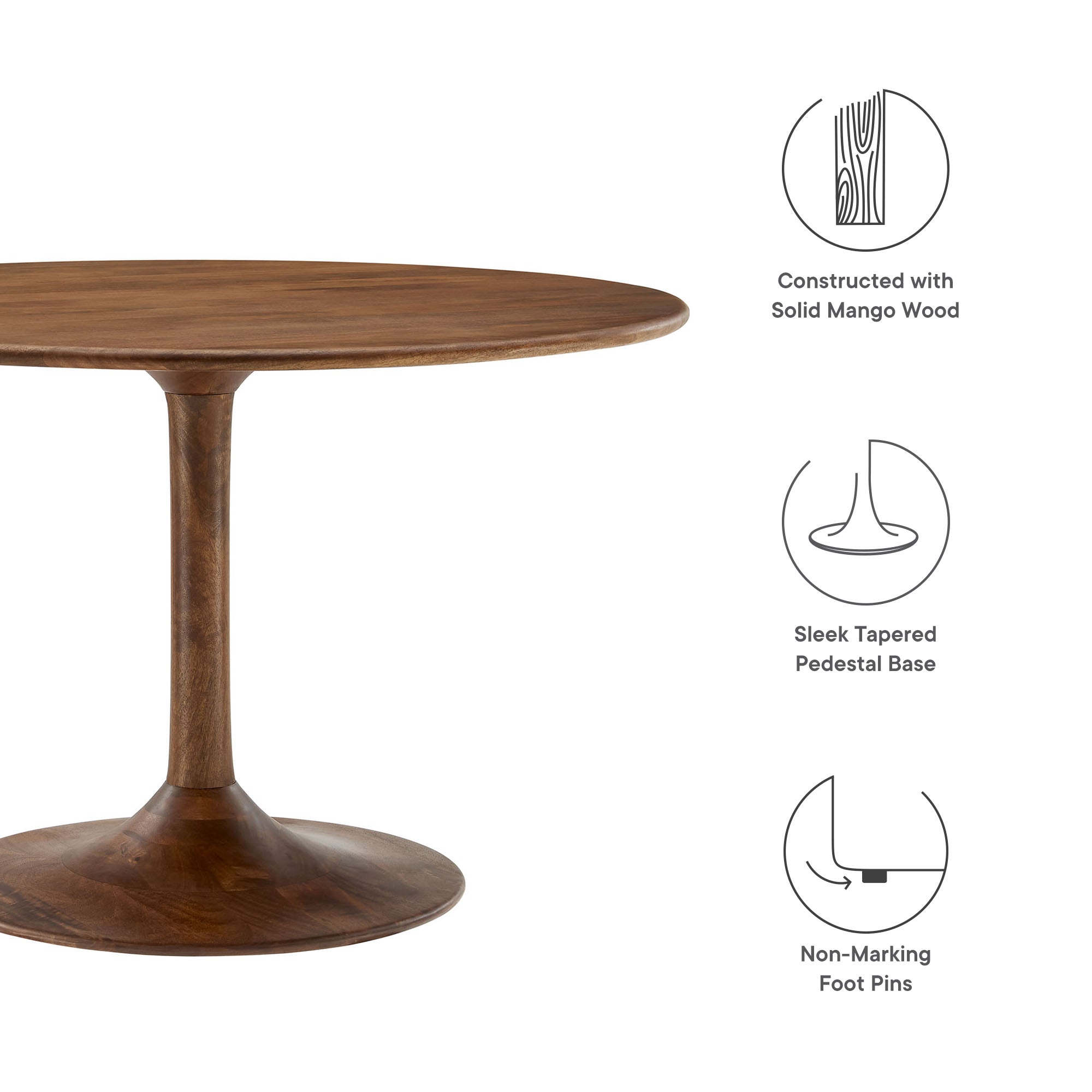 Lippa Round Solid Wood Dining Table