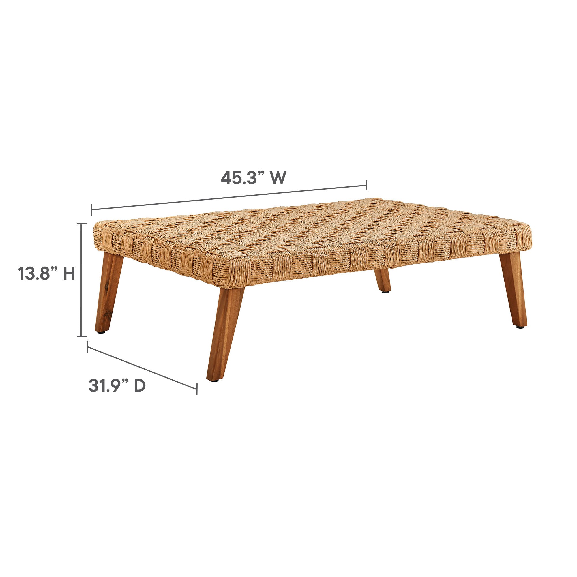 Thames Outdoor Patio Wicker Outdoor Patio Rattan Coffee Table