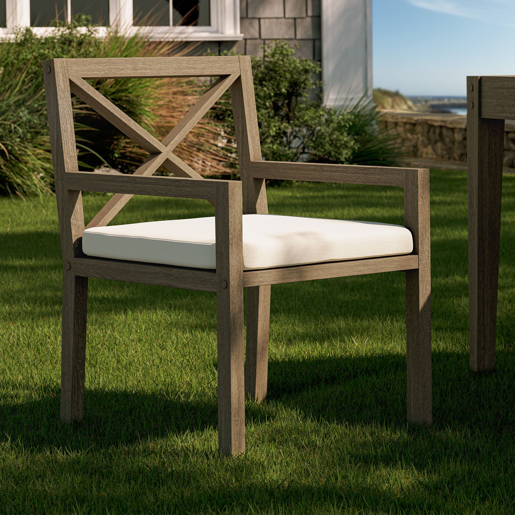 Northlake Outdoor Patio Teak Dining Armchair