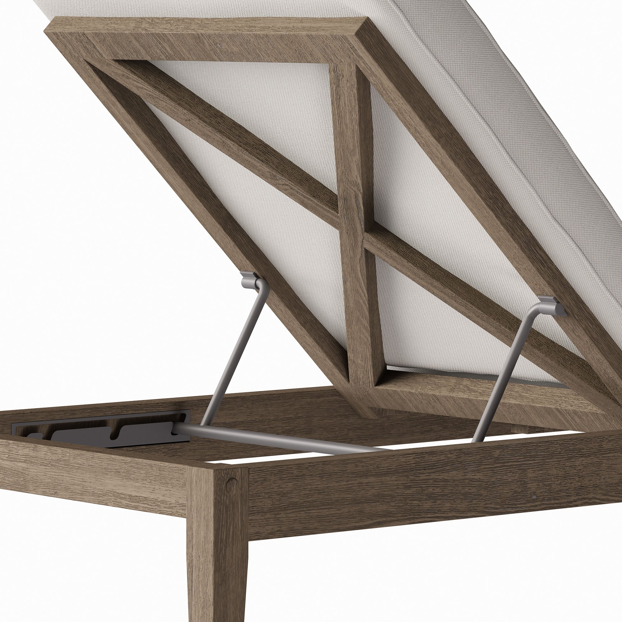 Northlake Outdoor Patio Teak Chaise Lounge