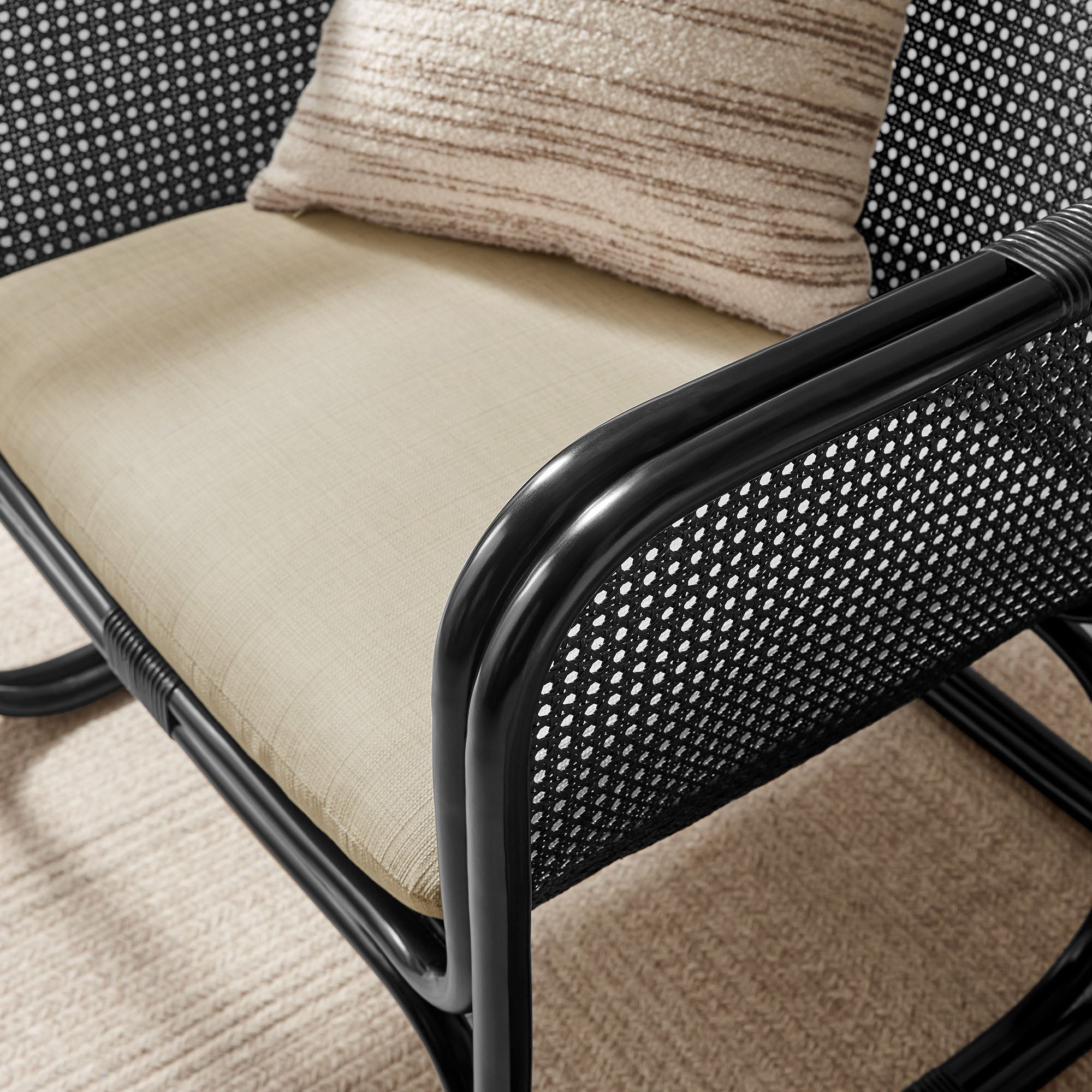 Ellis Natural Rattan Accent Armchair