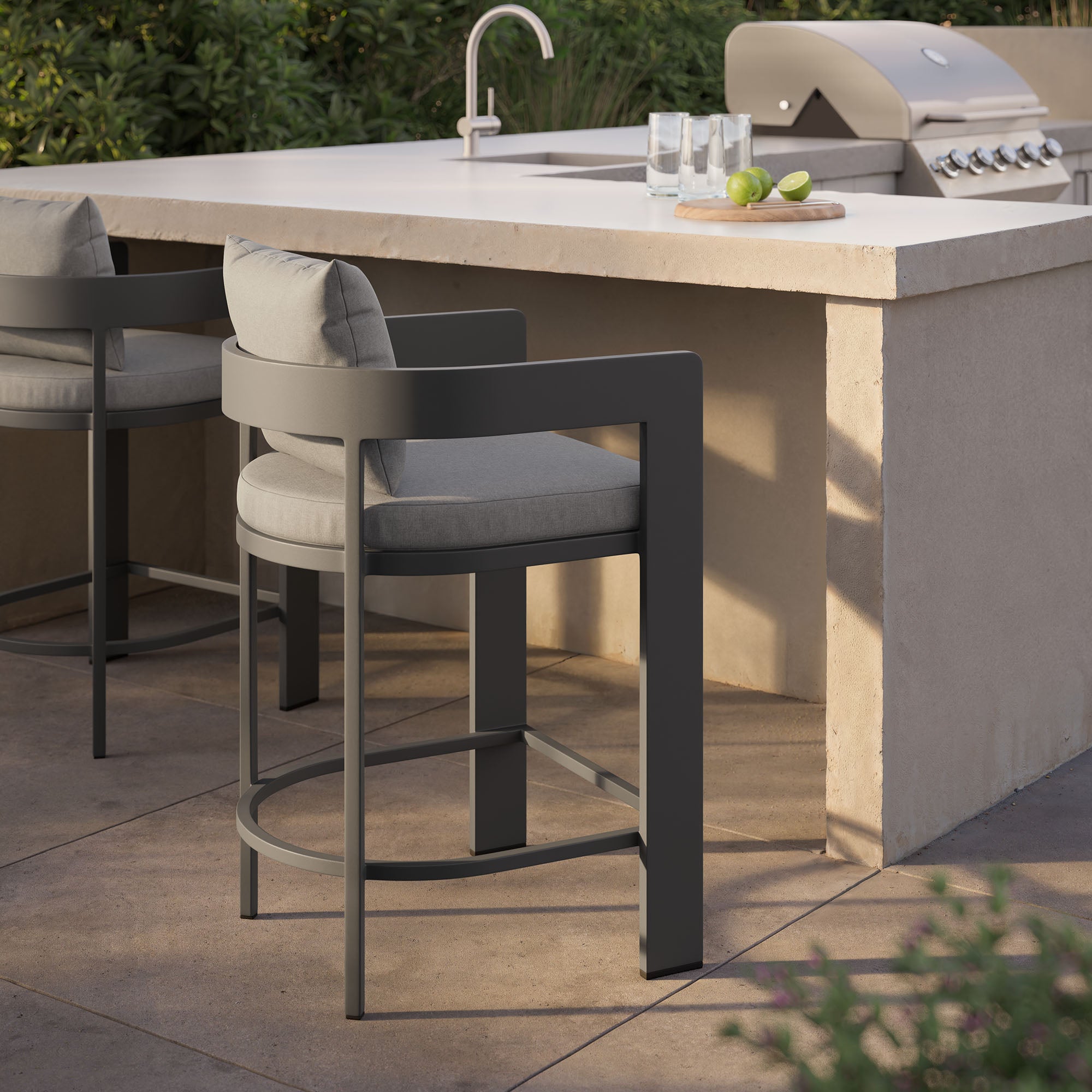 Tahoe Outdoor Patio Patio Aluminum Counter Stool
