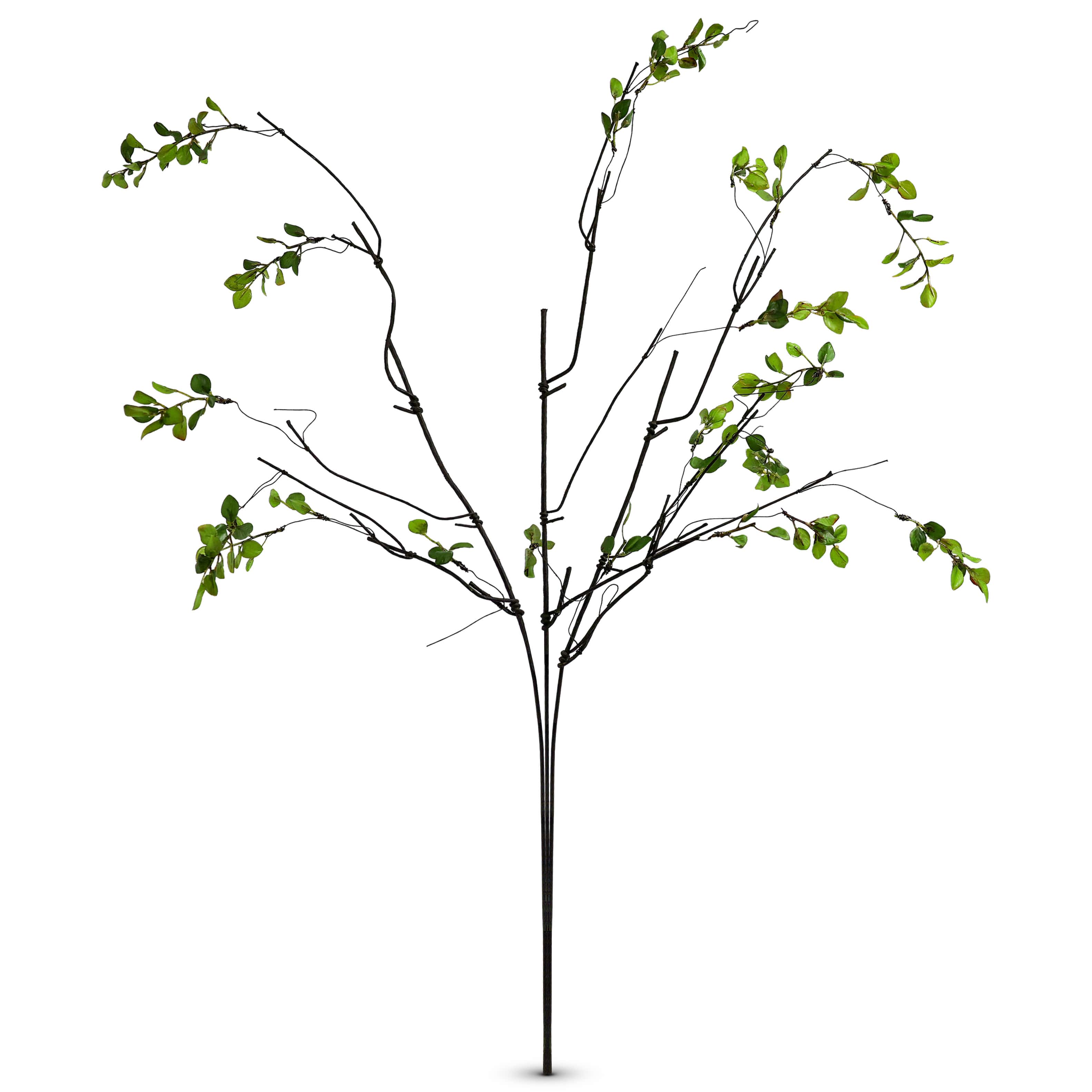 39" Faux Green Leaf Branches (Set of 3)