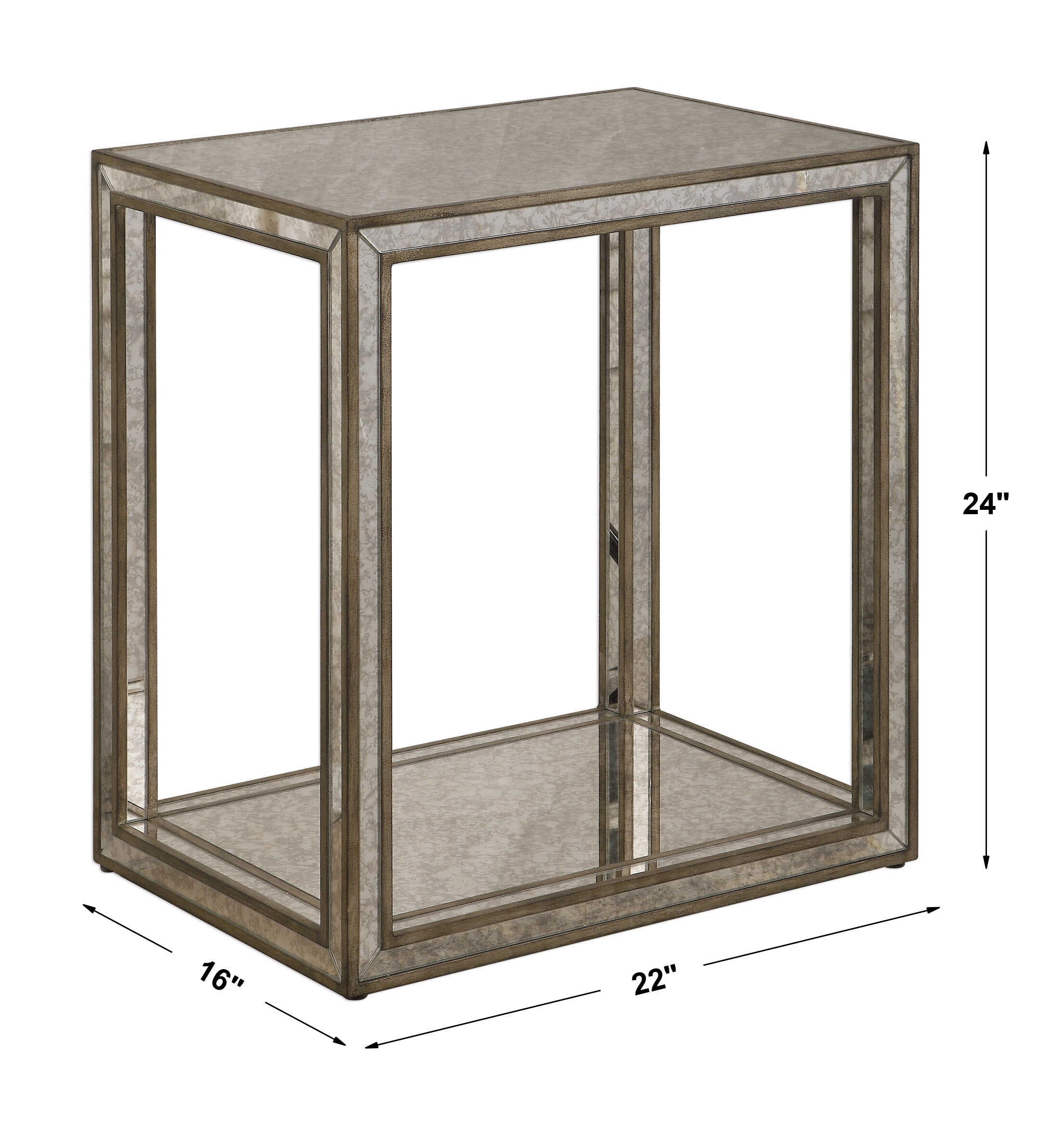 Julie Mirrored End Table