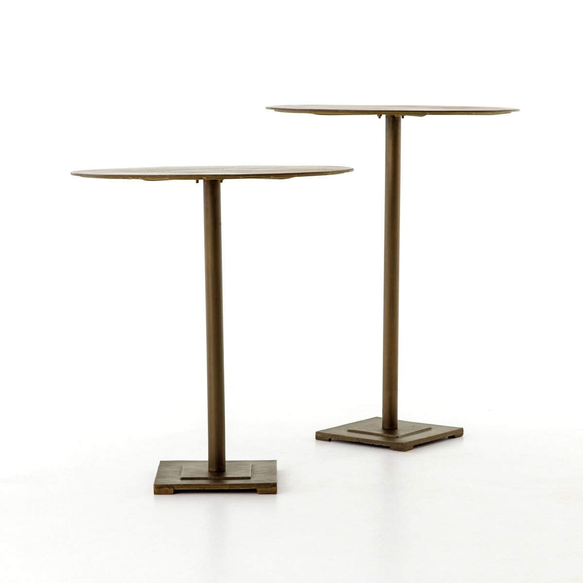 Fannin Table - Acid Etched Aged Brass