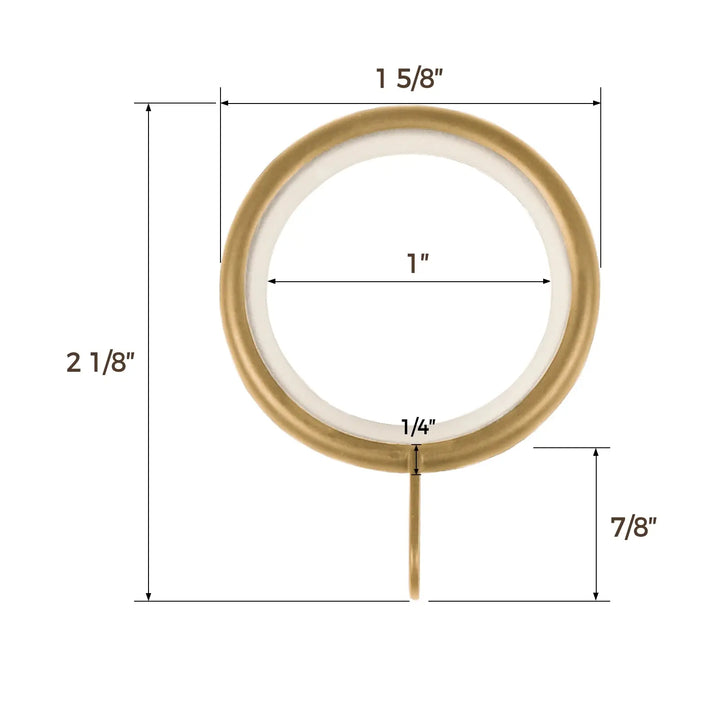 Adjustable Curtain Rod with Rings