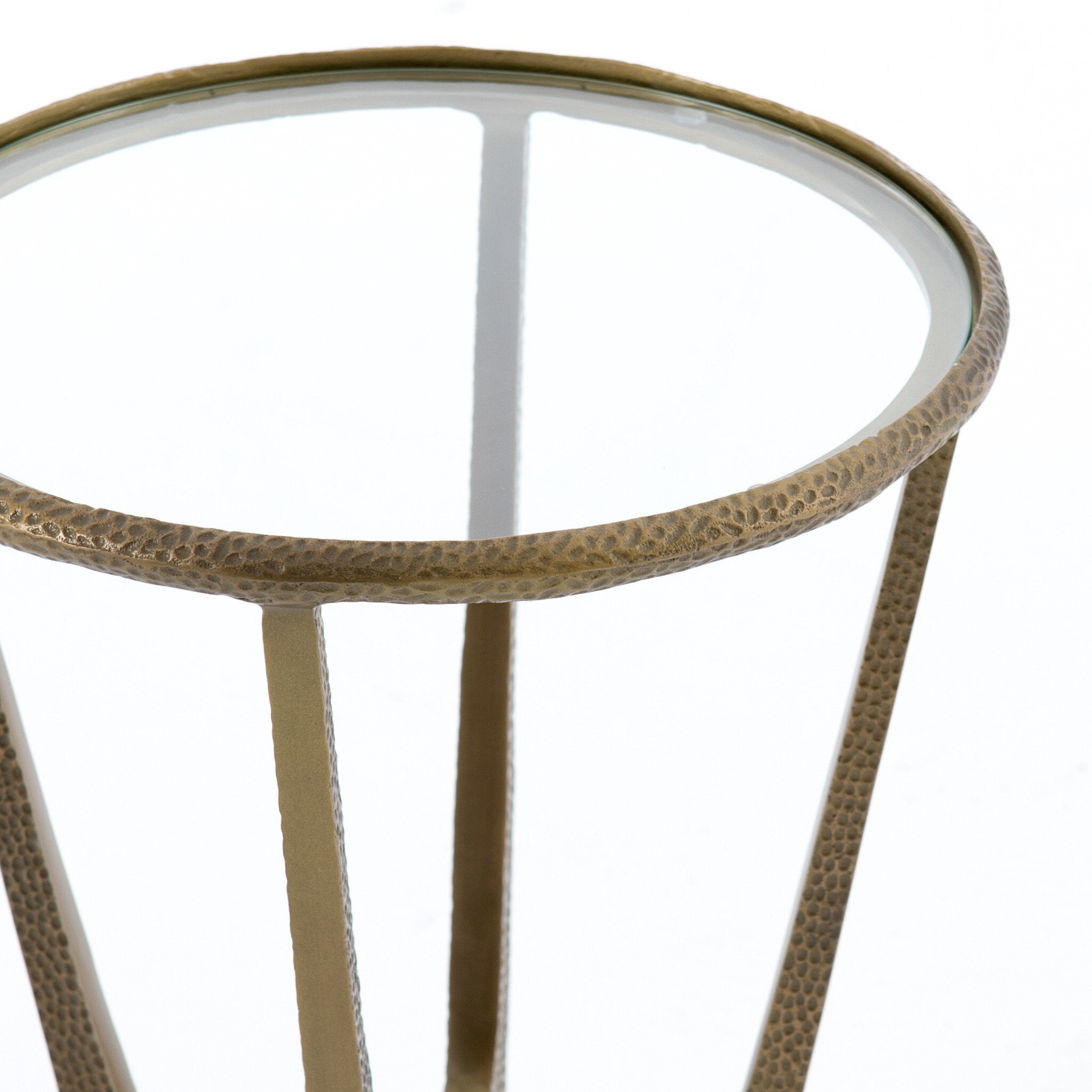 Creighton End Table - Aged Brass