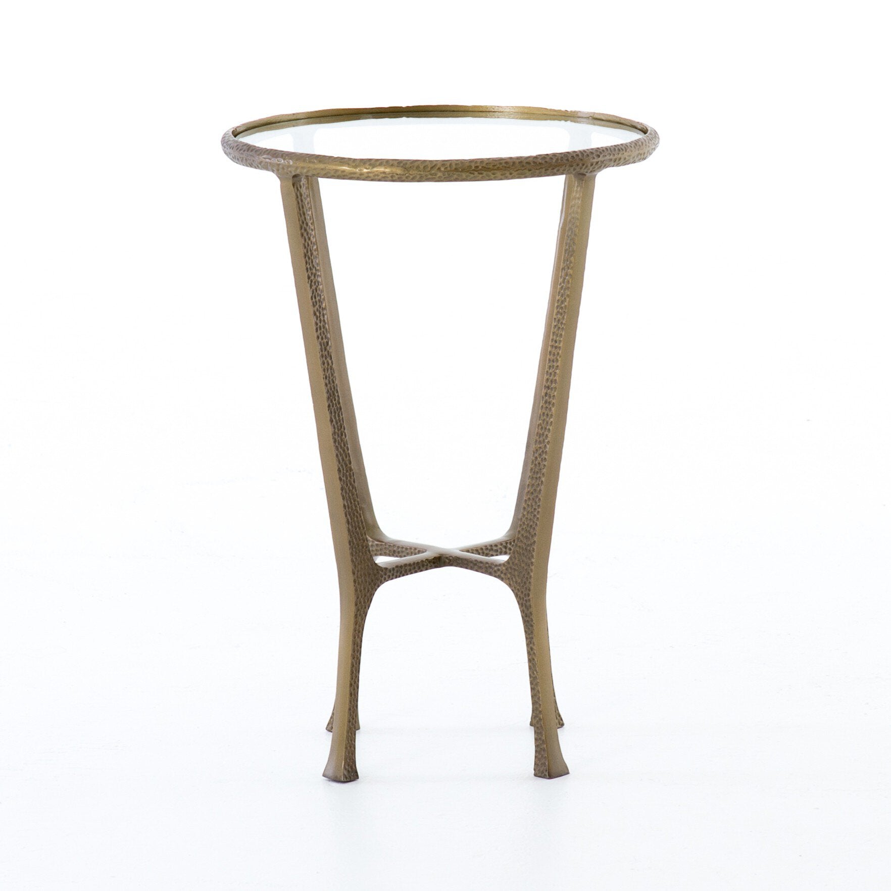 Creighton End Table - Aged Brass