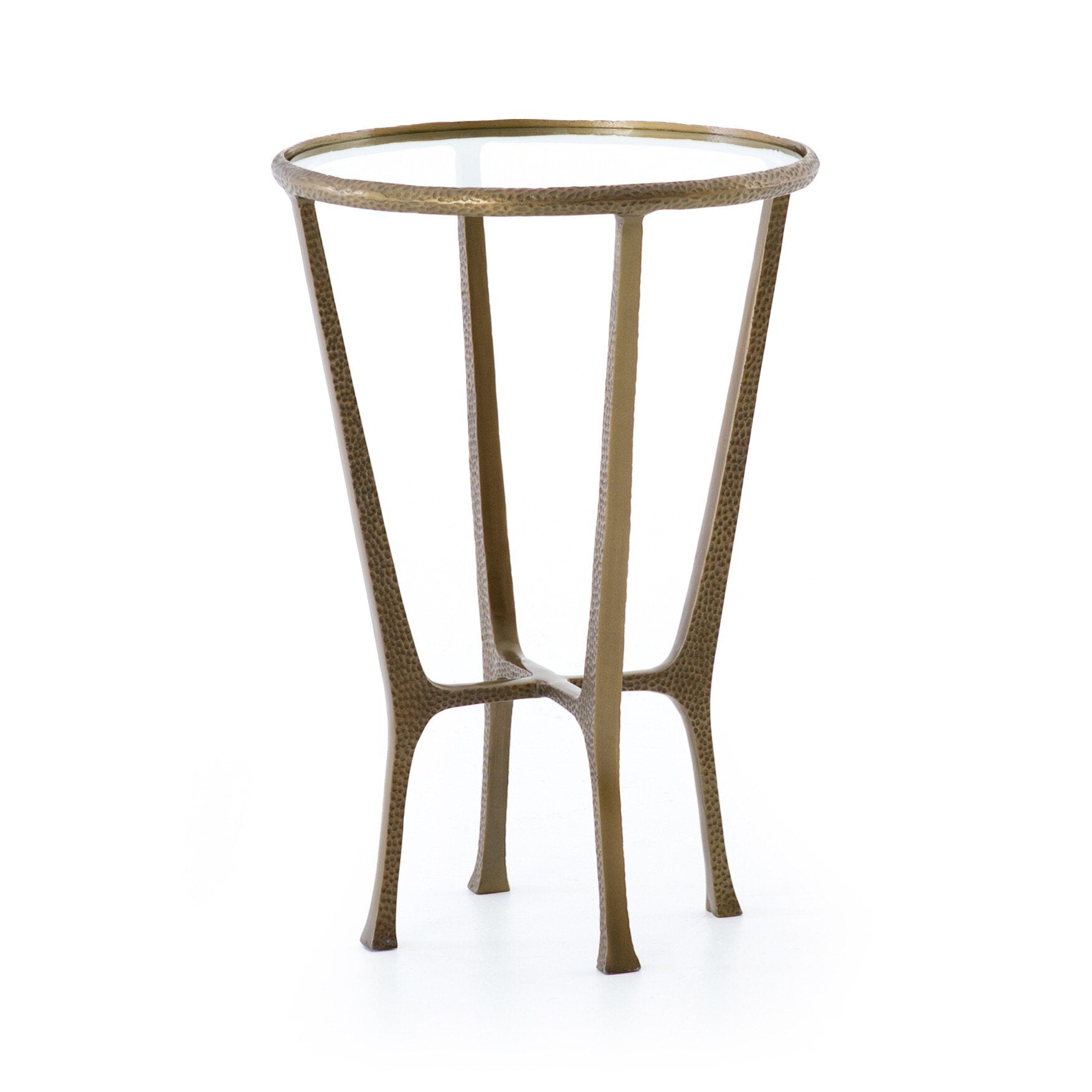 Creighton End Table - Aged Brass