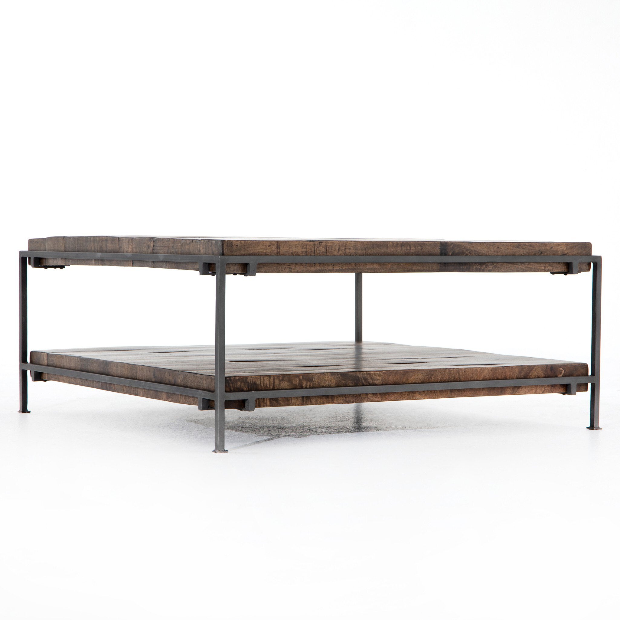 Simien Square Coffee Table - Weathered Hickory