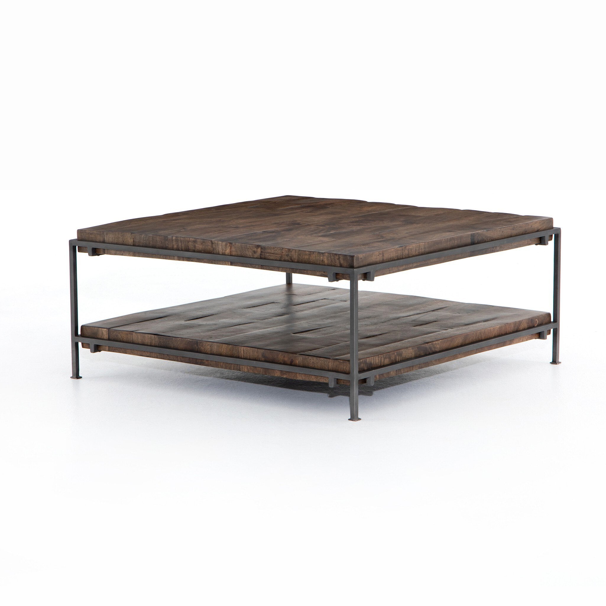 Simien Square Coffee Table - Weathered Hickory