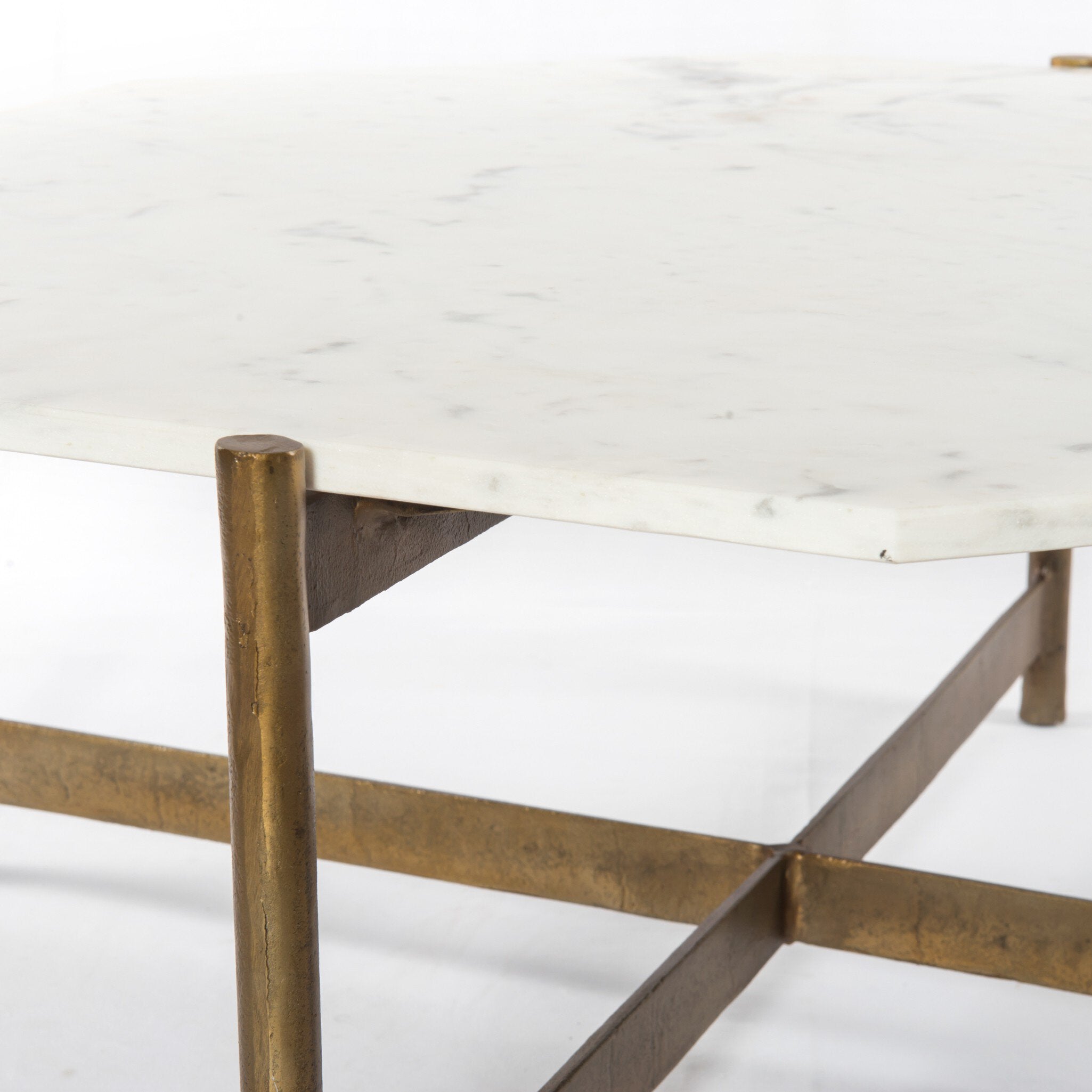 Adair Coffee Table - Polished White Marble