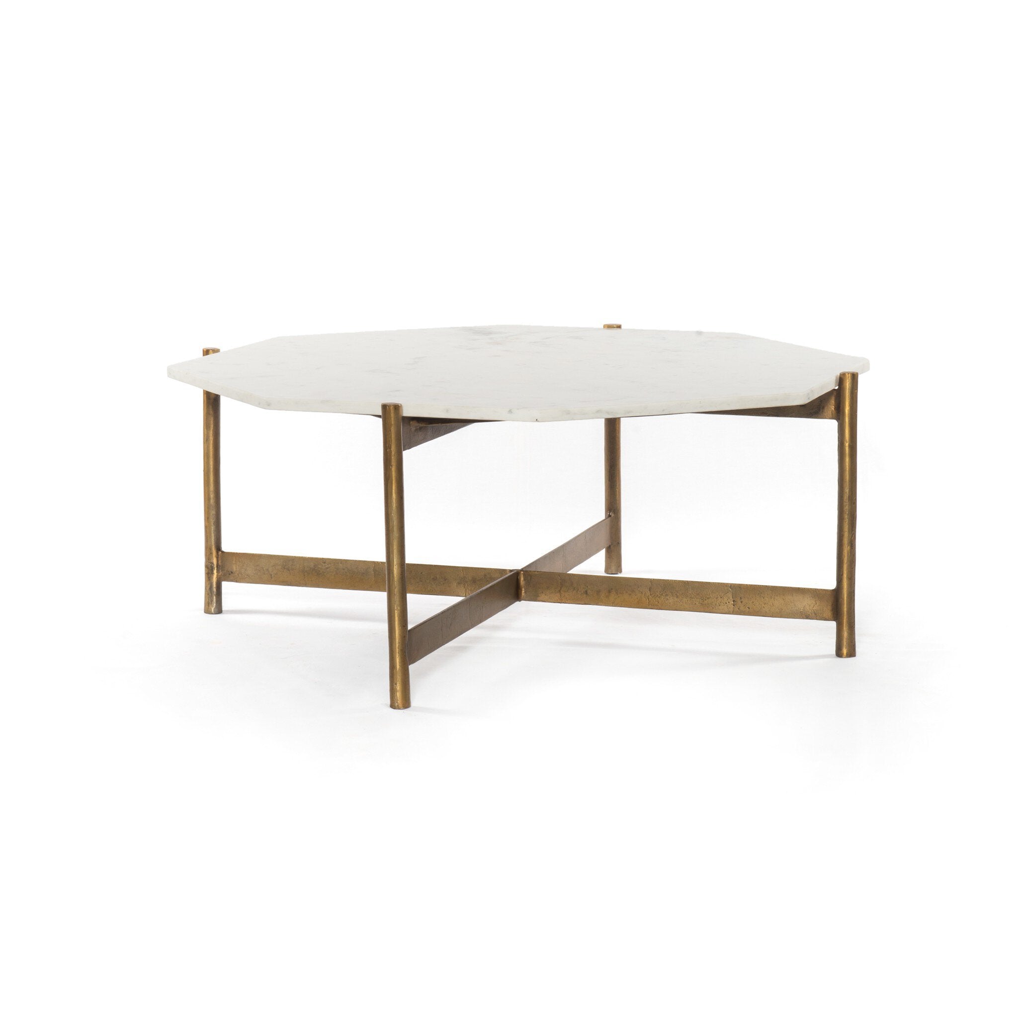 Adair Coffee Table - Polished White Marble