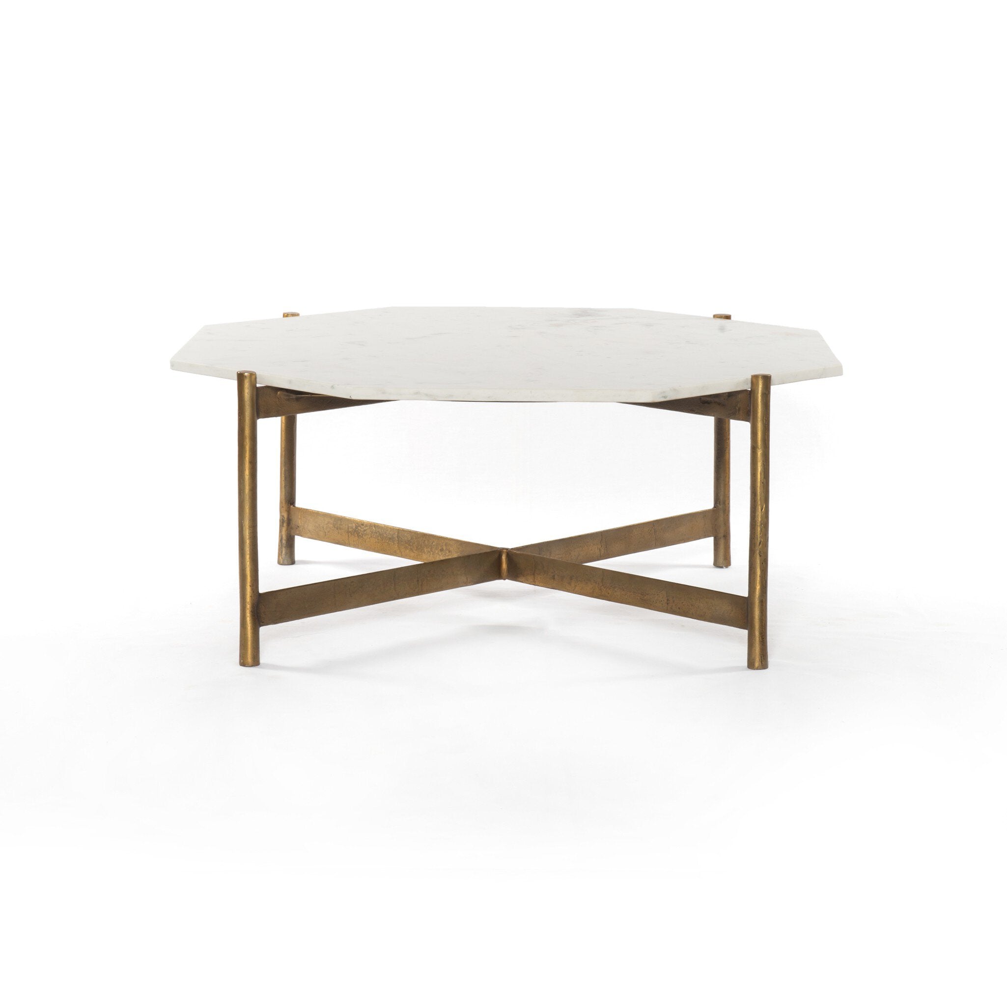 Adair Coffee Table - Polished White Marble