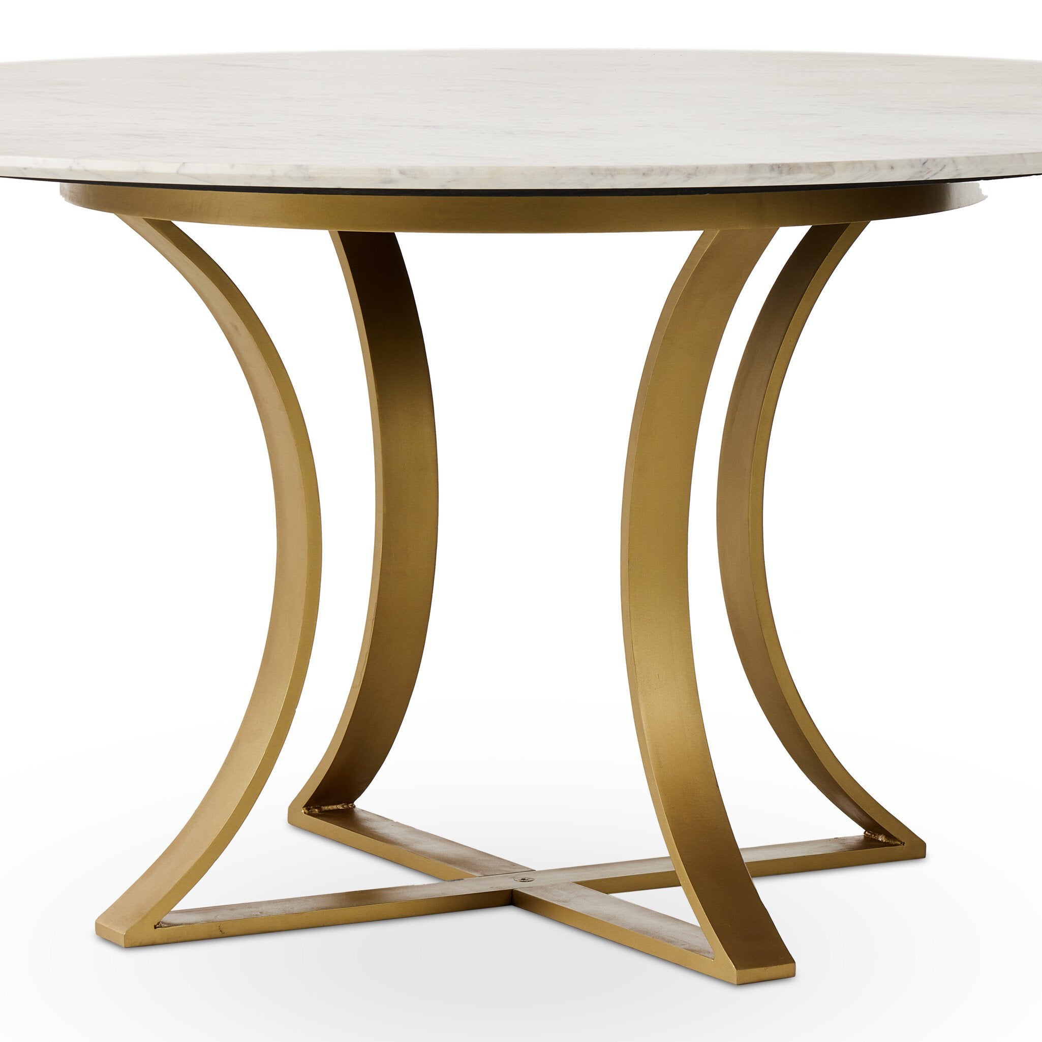 Gage Dining Table - Polished White Marble