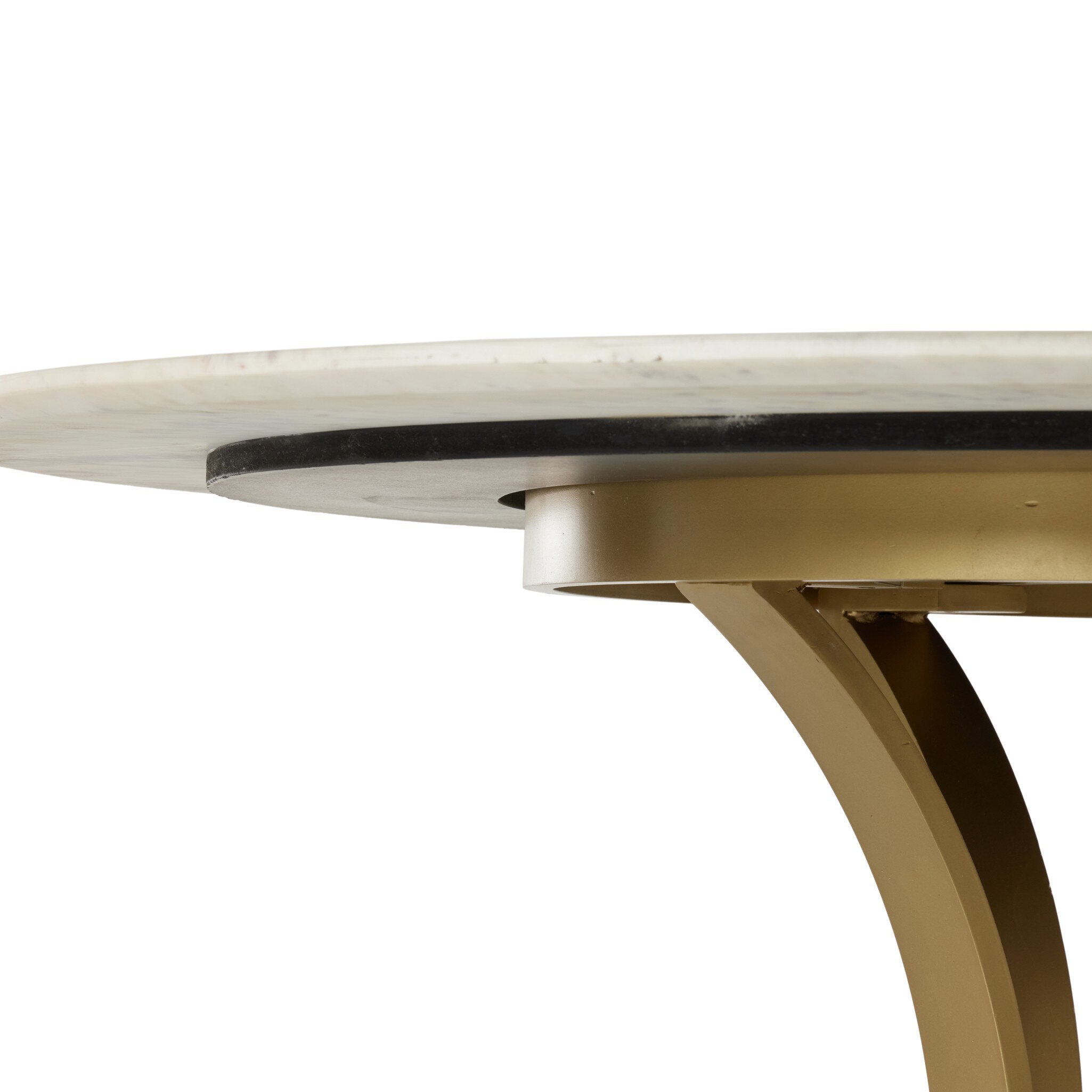 Gage Dining Table - Polished White Marble