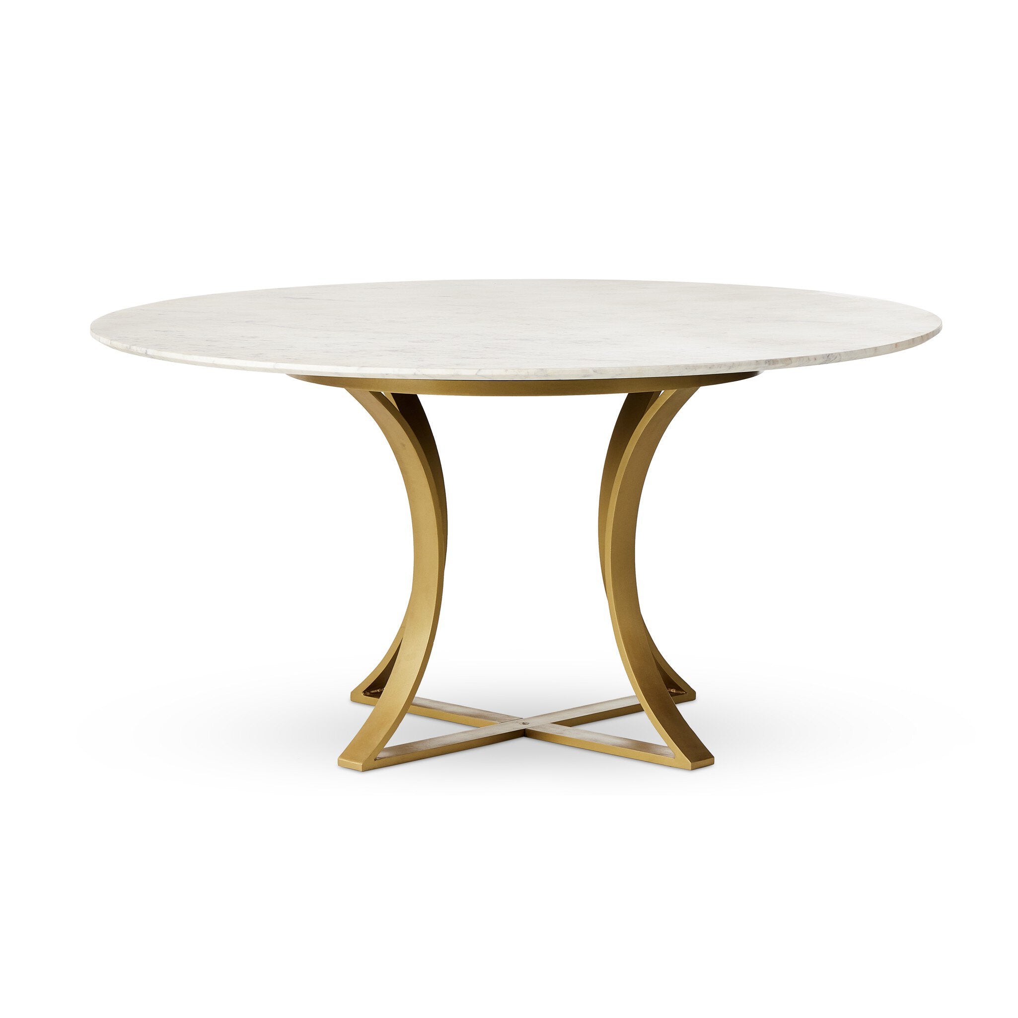 Gage Dining Table - Polished White Marble