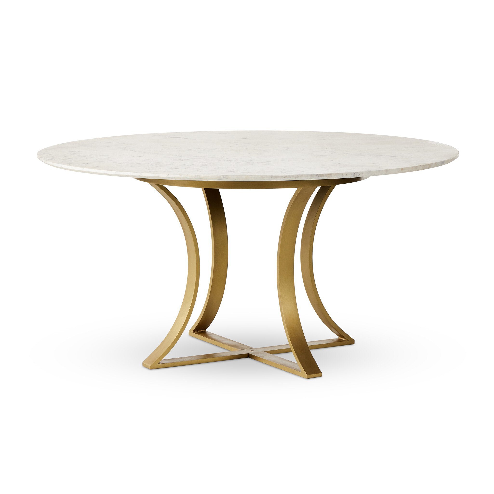 Gage Dining Table - Polished White Marble