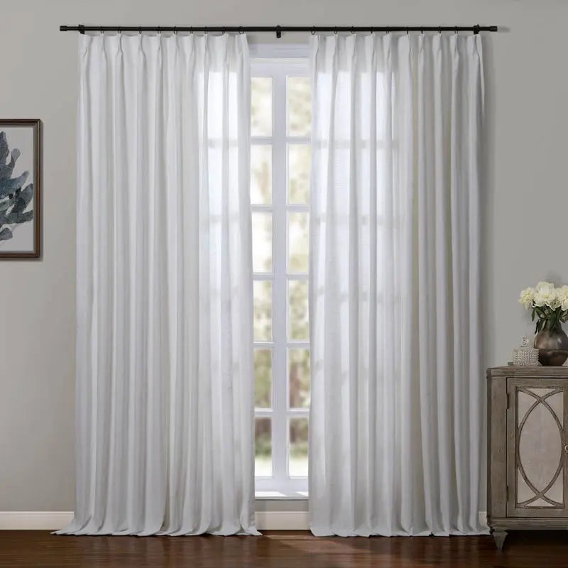 Jawara Linen Pinch Pleat Light Filtering Drapery with Unlined TWOPAGES