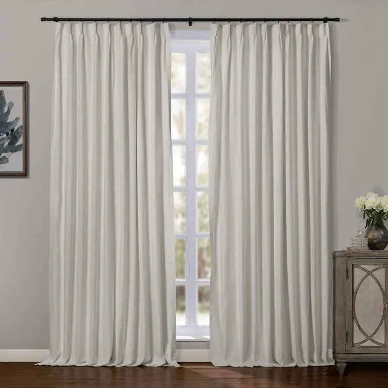 Jawara Linen Pinch Pleat Light Filtering Drapery with Unlined TWOPAGES