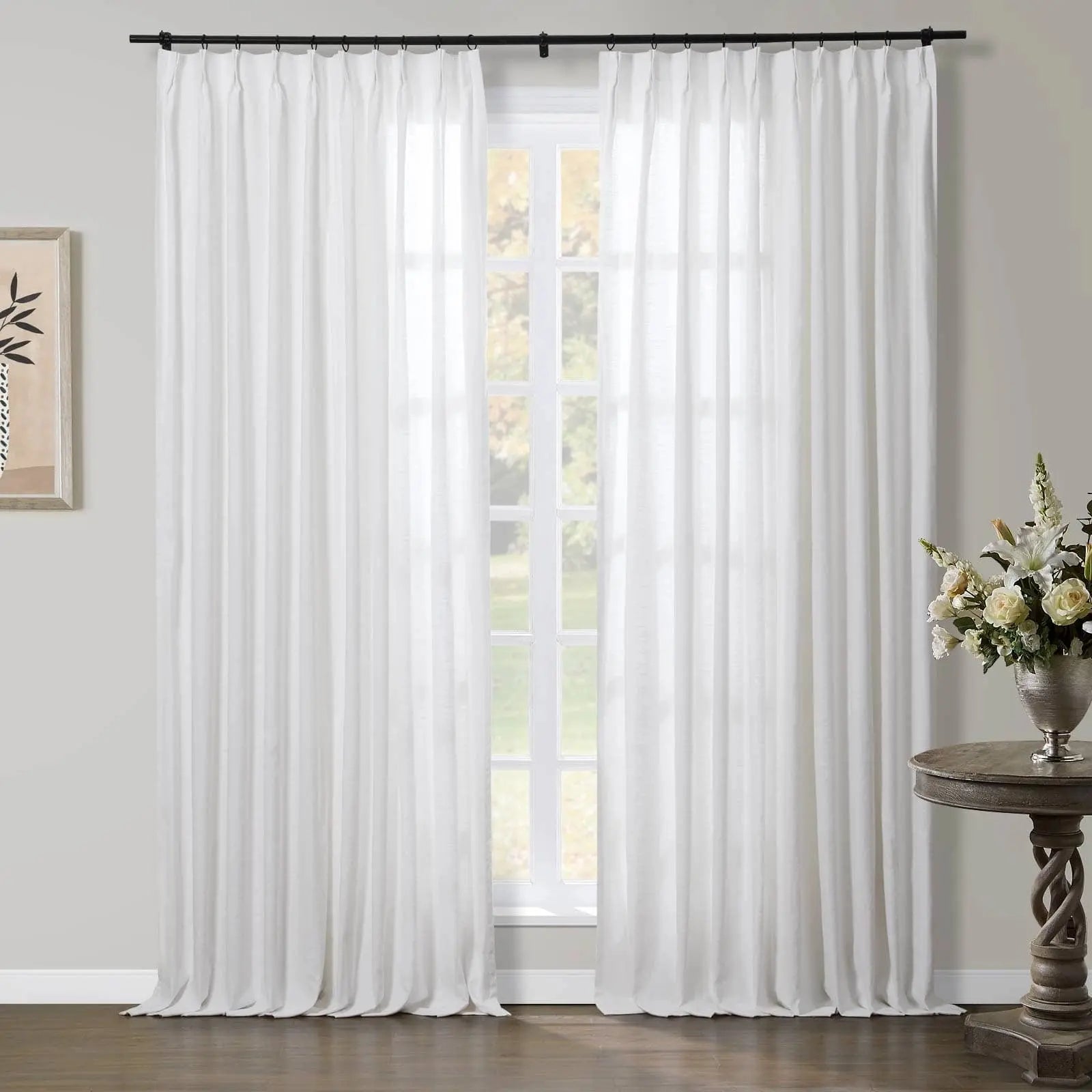 Jawara Linen Pinch Pleat Light Filtering Drapery with Unlined TWOPAGES