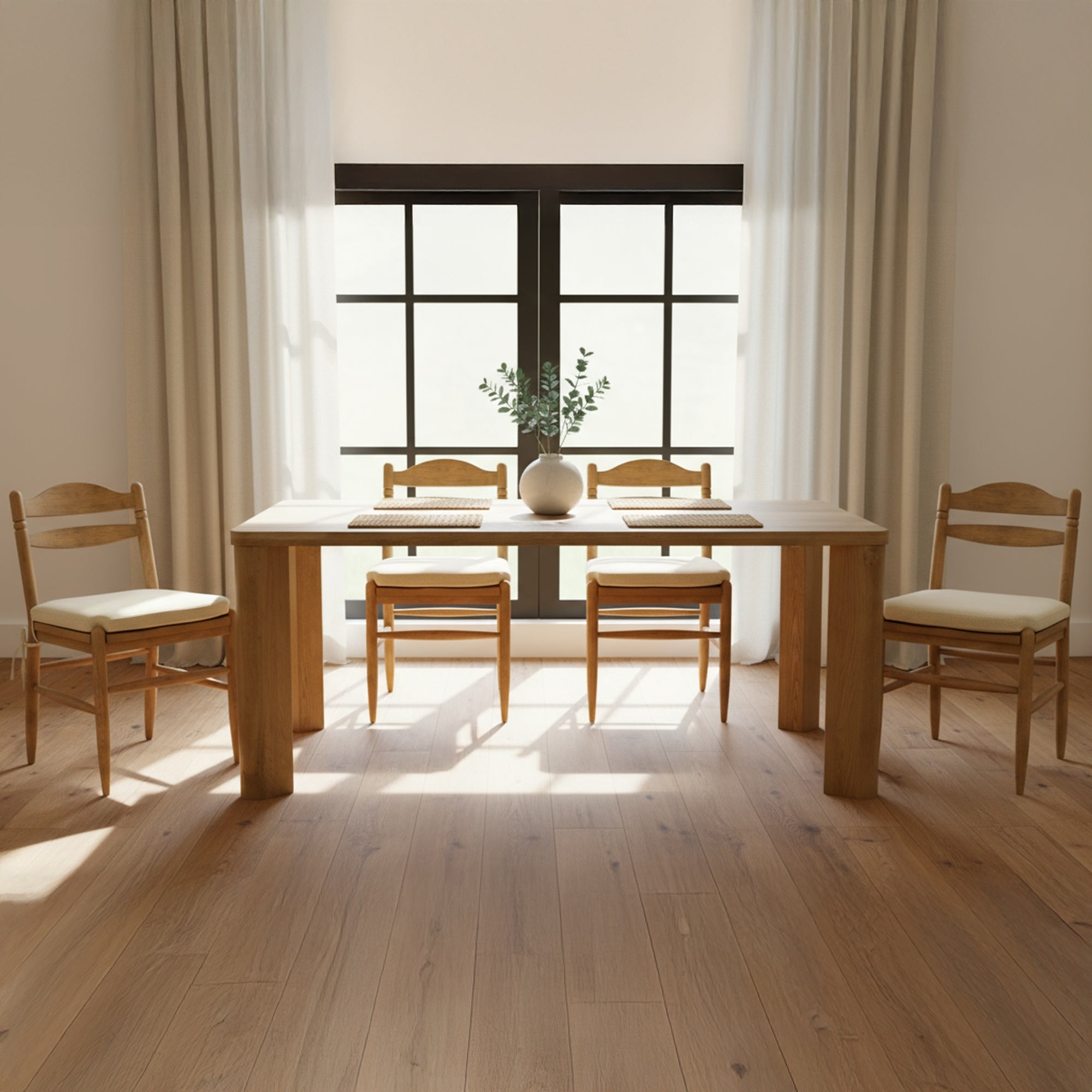Segment Dining Table Wood Large