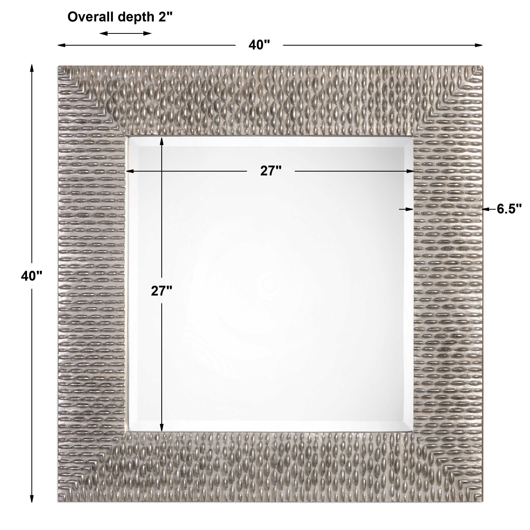 Cressida Distressed Square Mirror