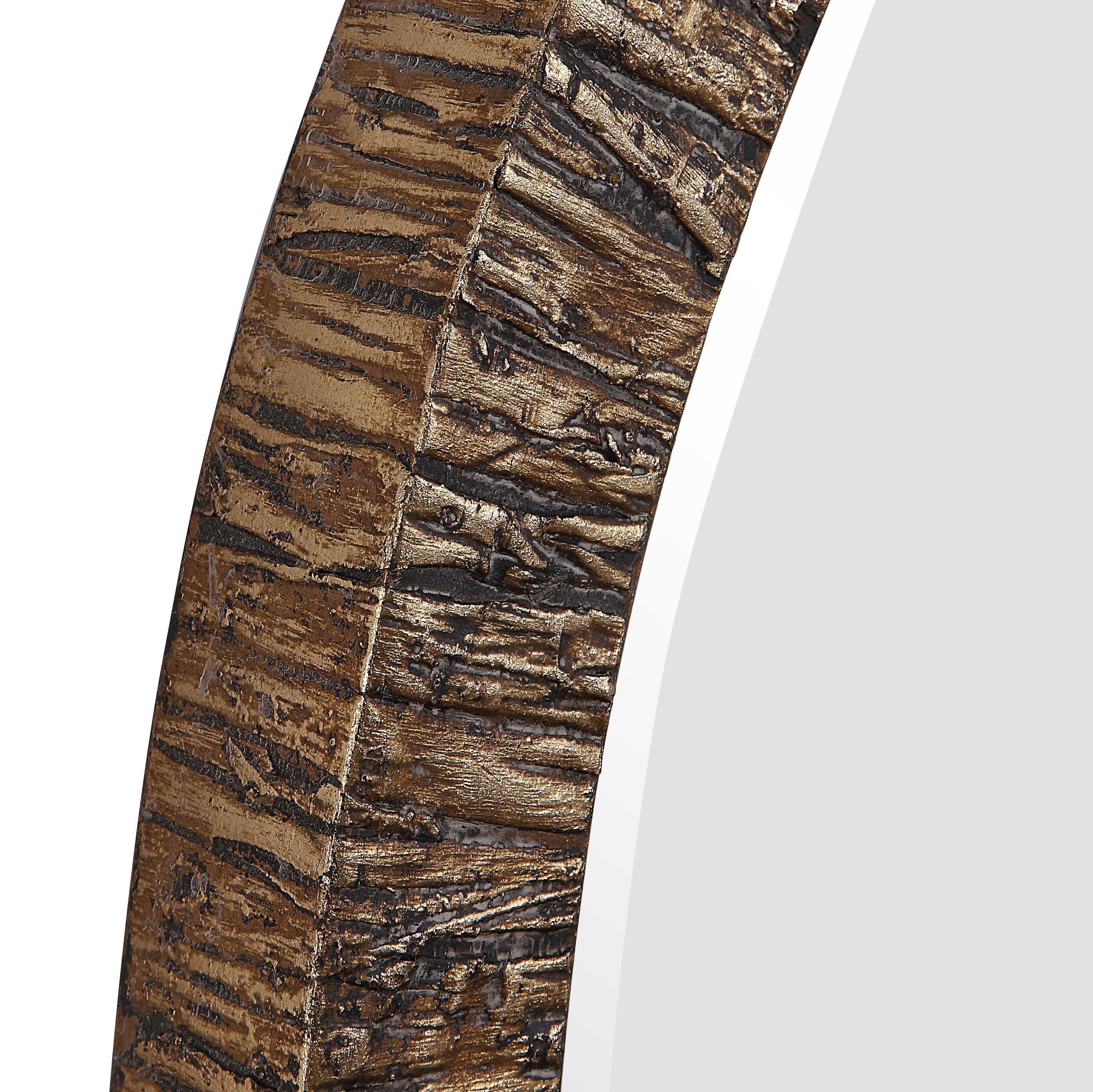 Wayde Bark Round Mirror
