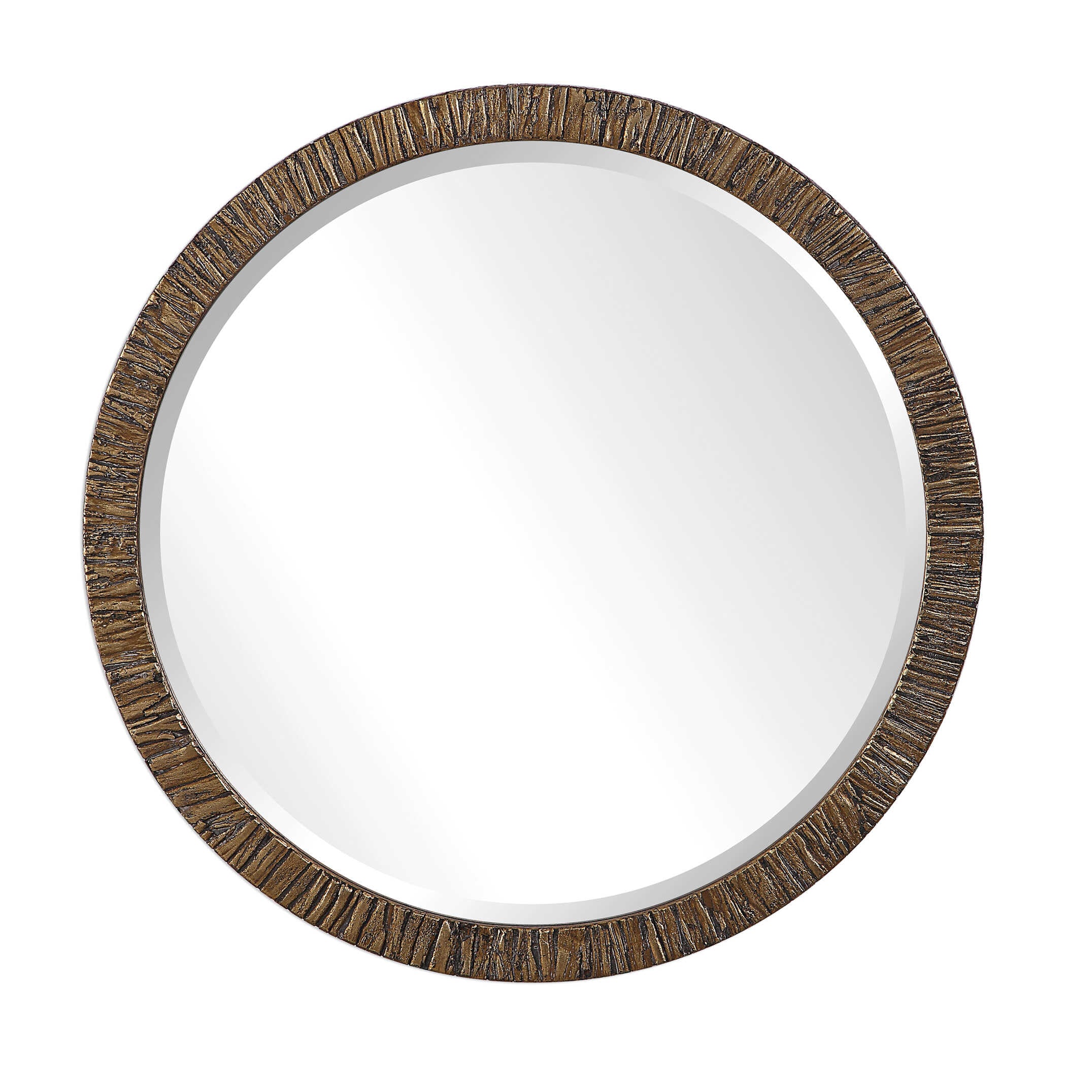 Wayde Bark Round Mirror