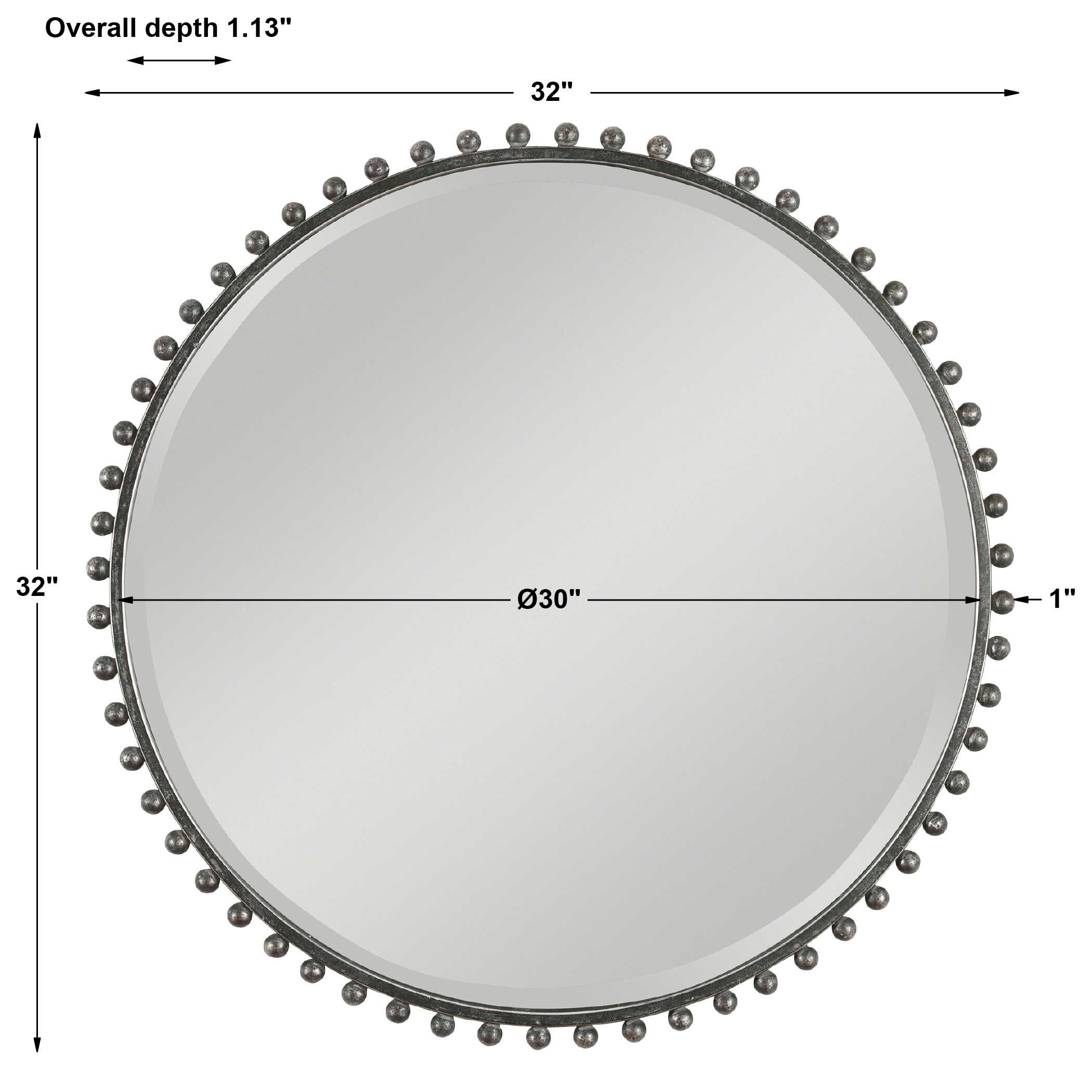 Taza Round Iron Mirror