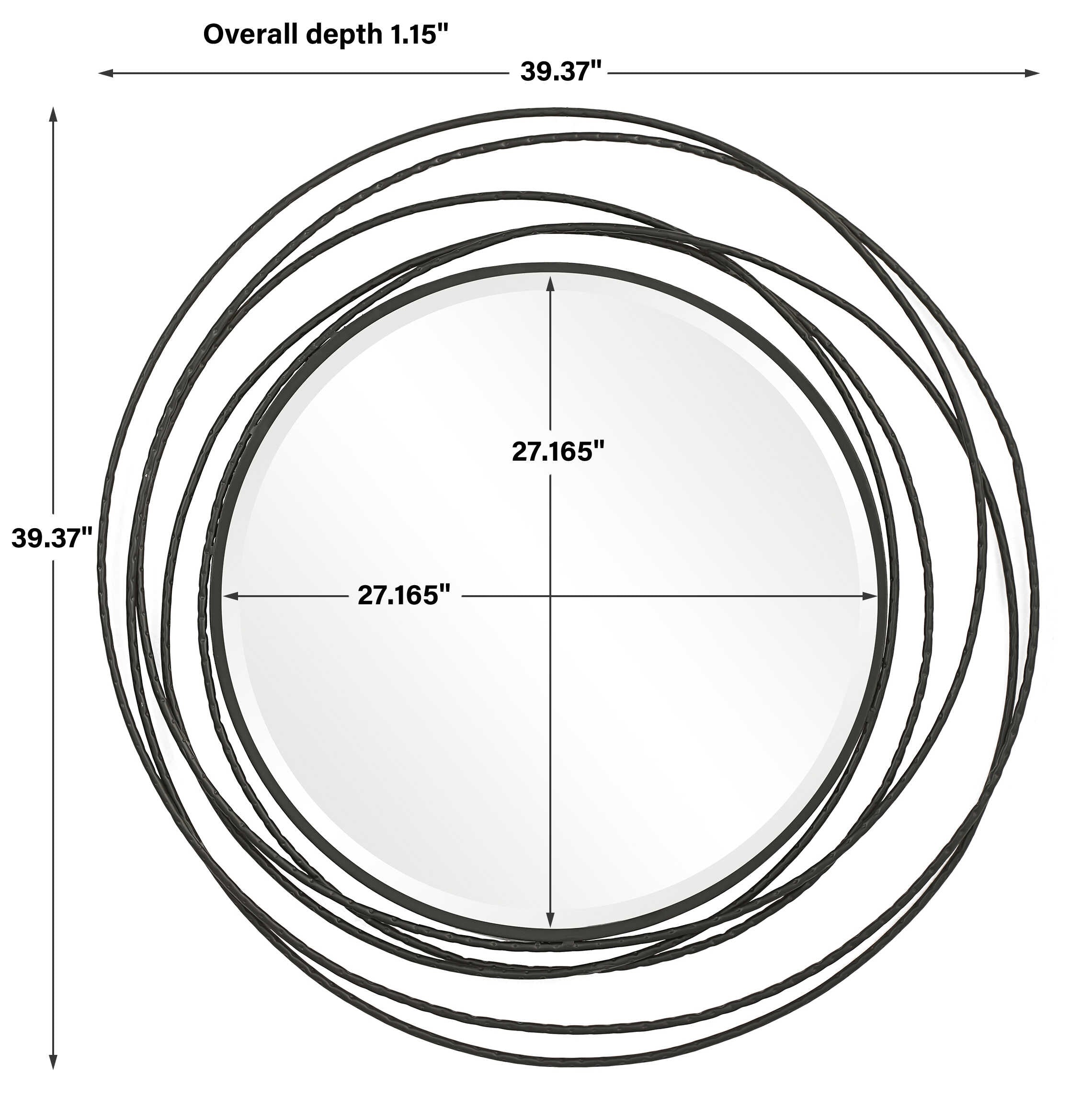 Whirlwind Round Mirror