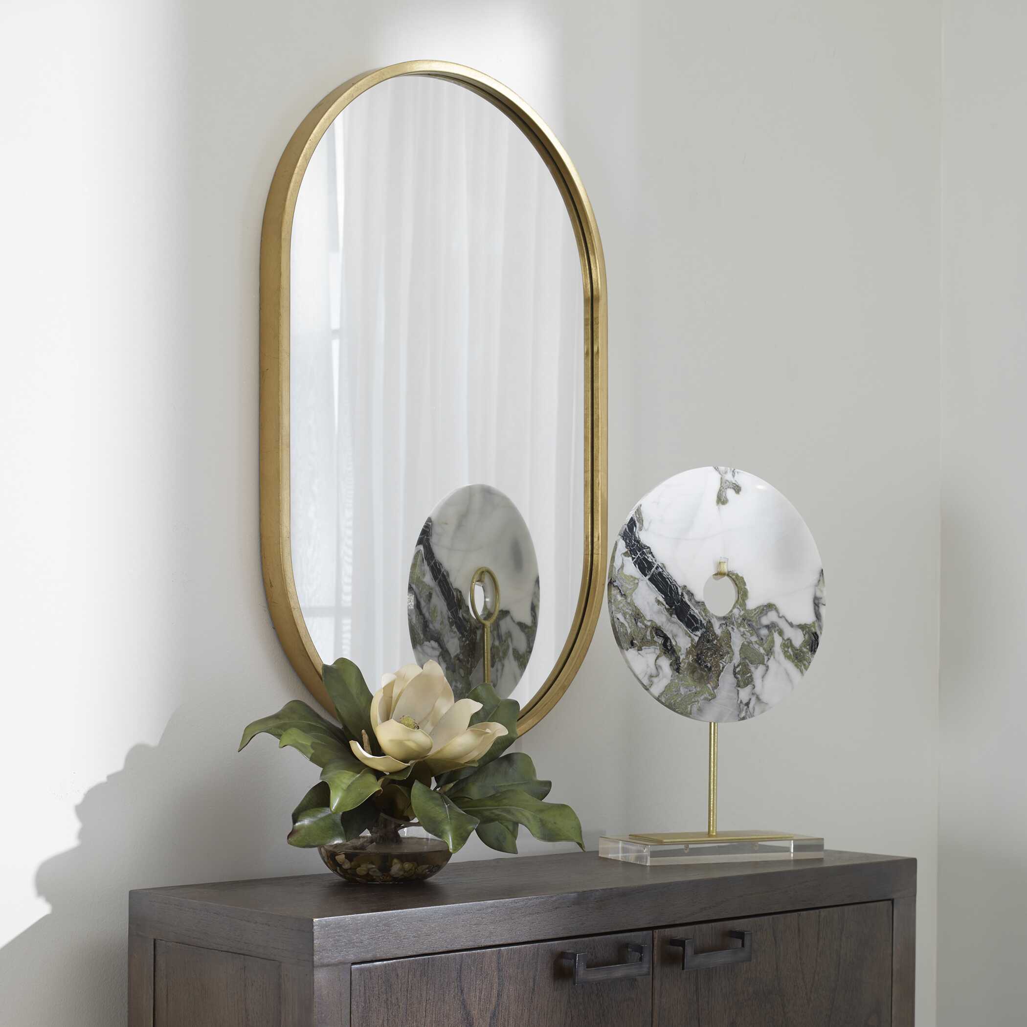 Varina Minimalist Oval Mirror