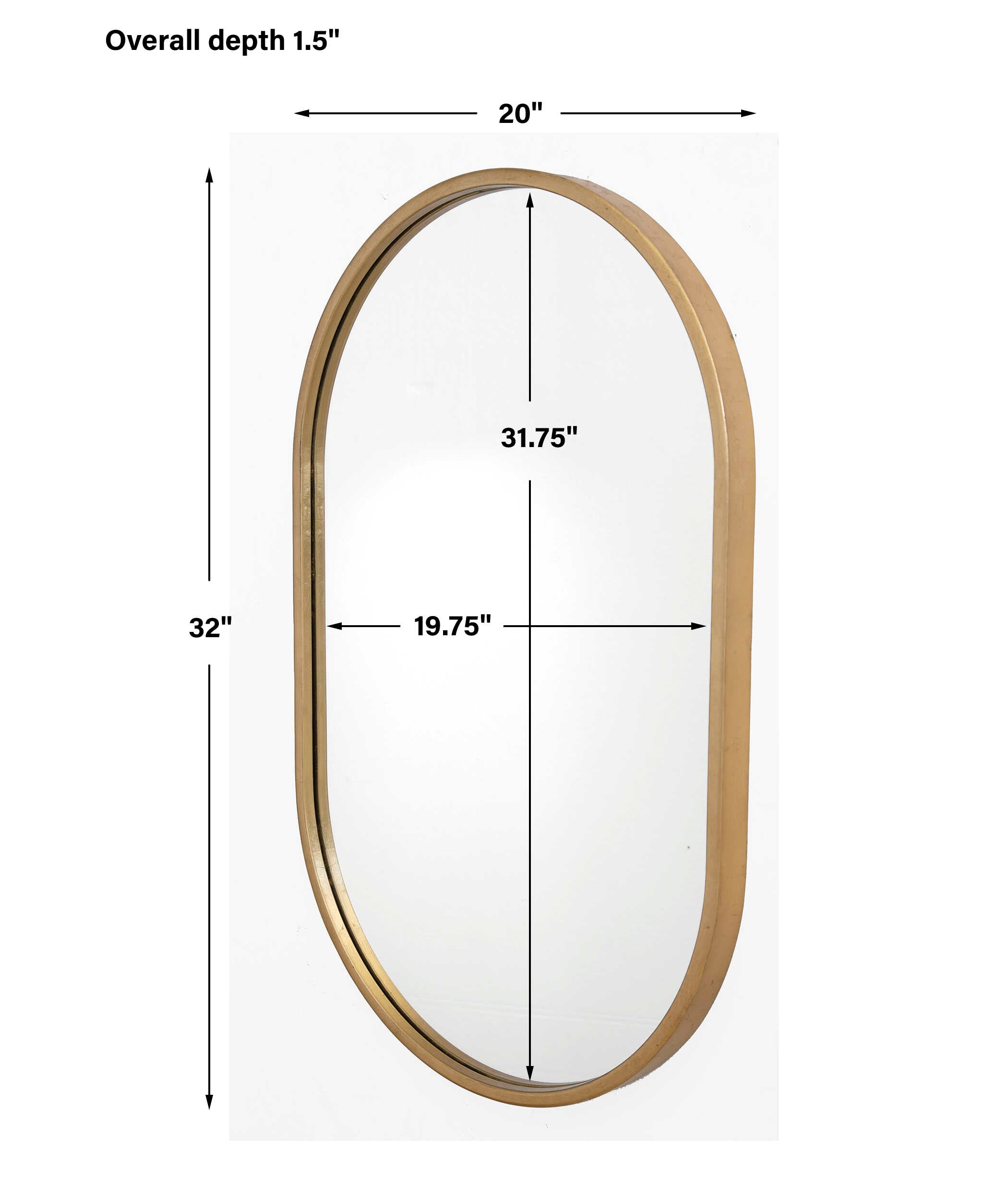 Varina Minimalist Oval Mirror