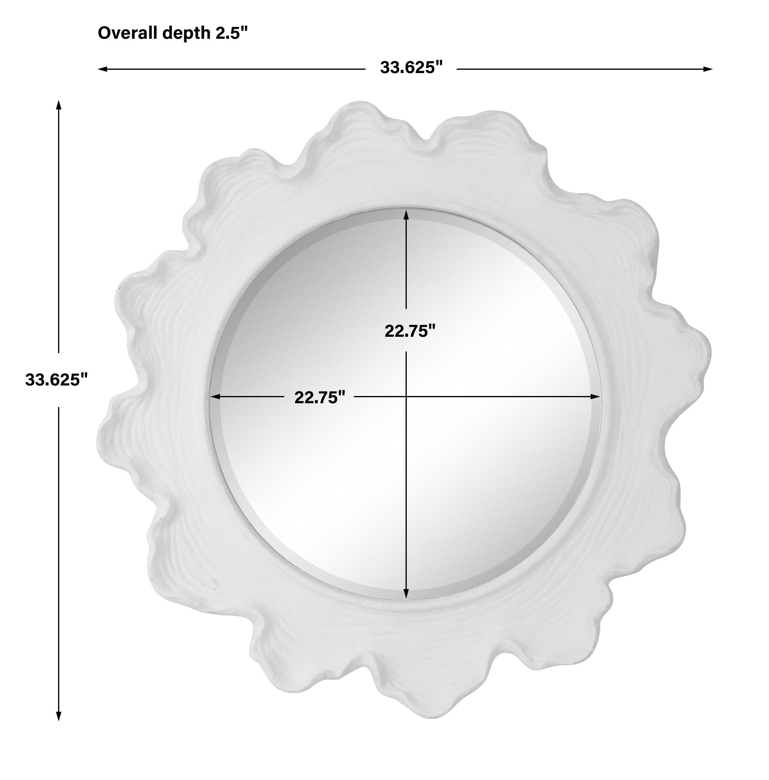 Sea Coral Round Mirror