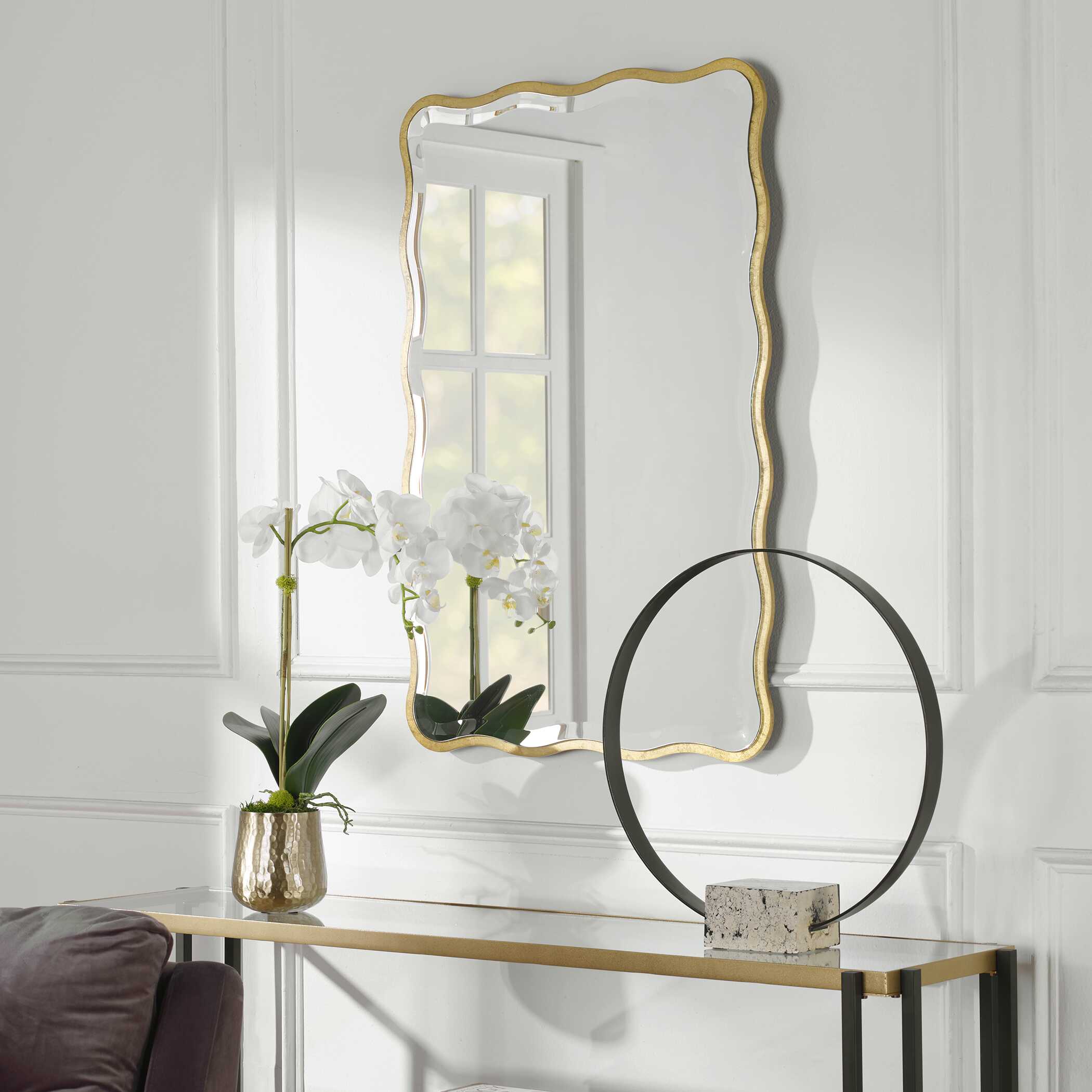 Aneta Scalloped Mirror