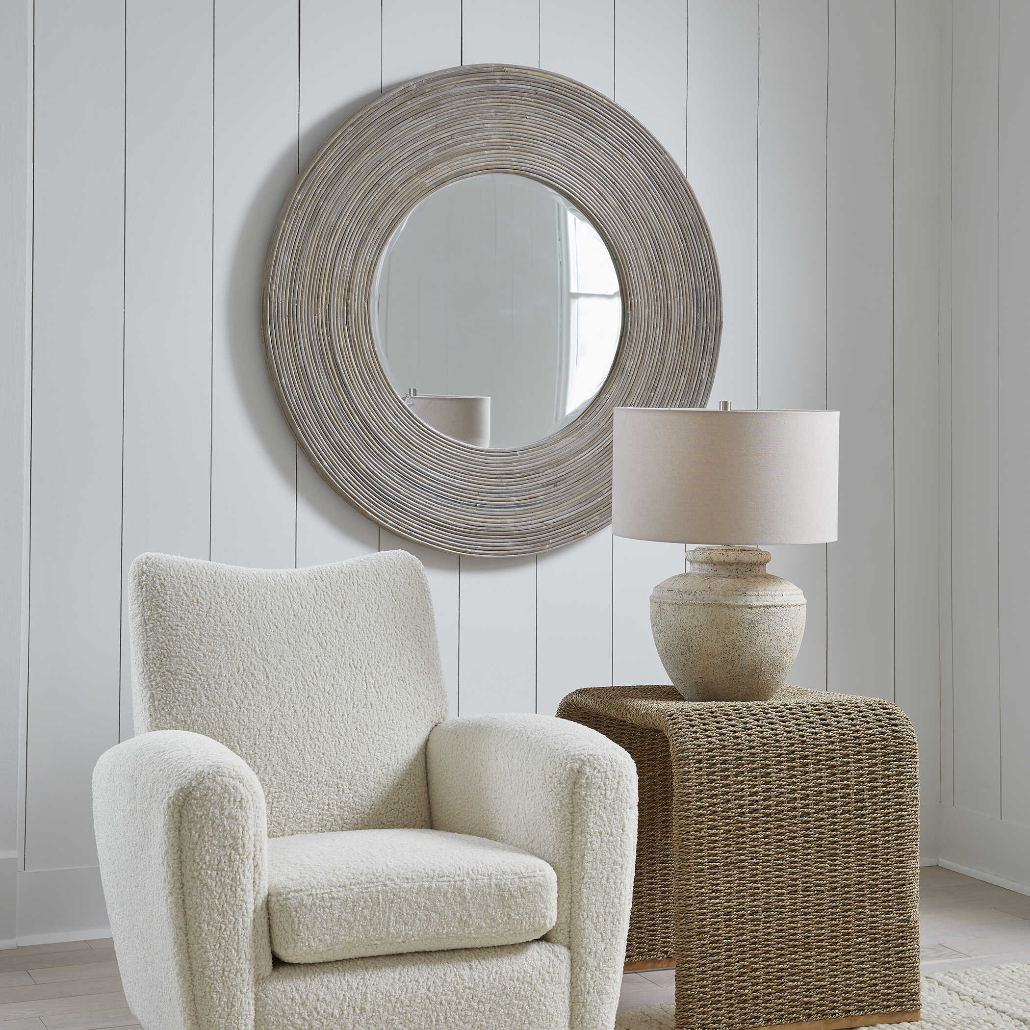Vortex Washed Round Mirror