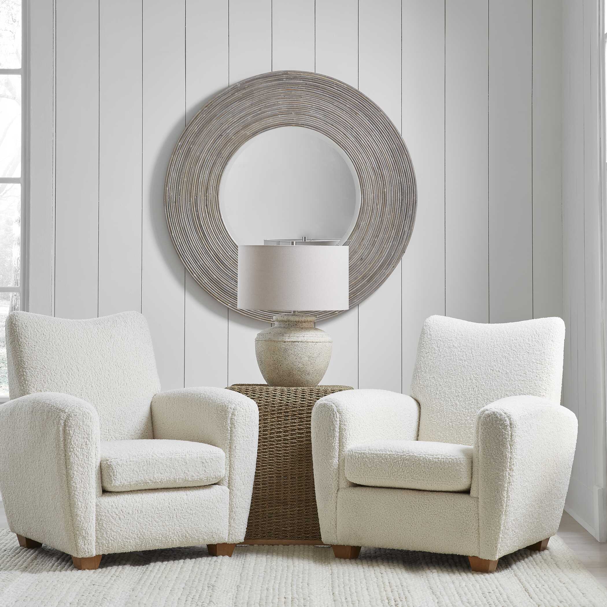 Vortex Washed Round Mirror