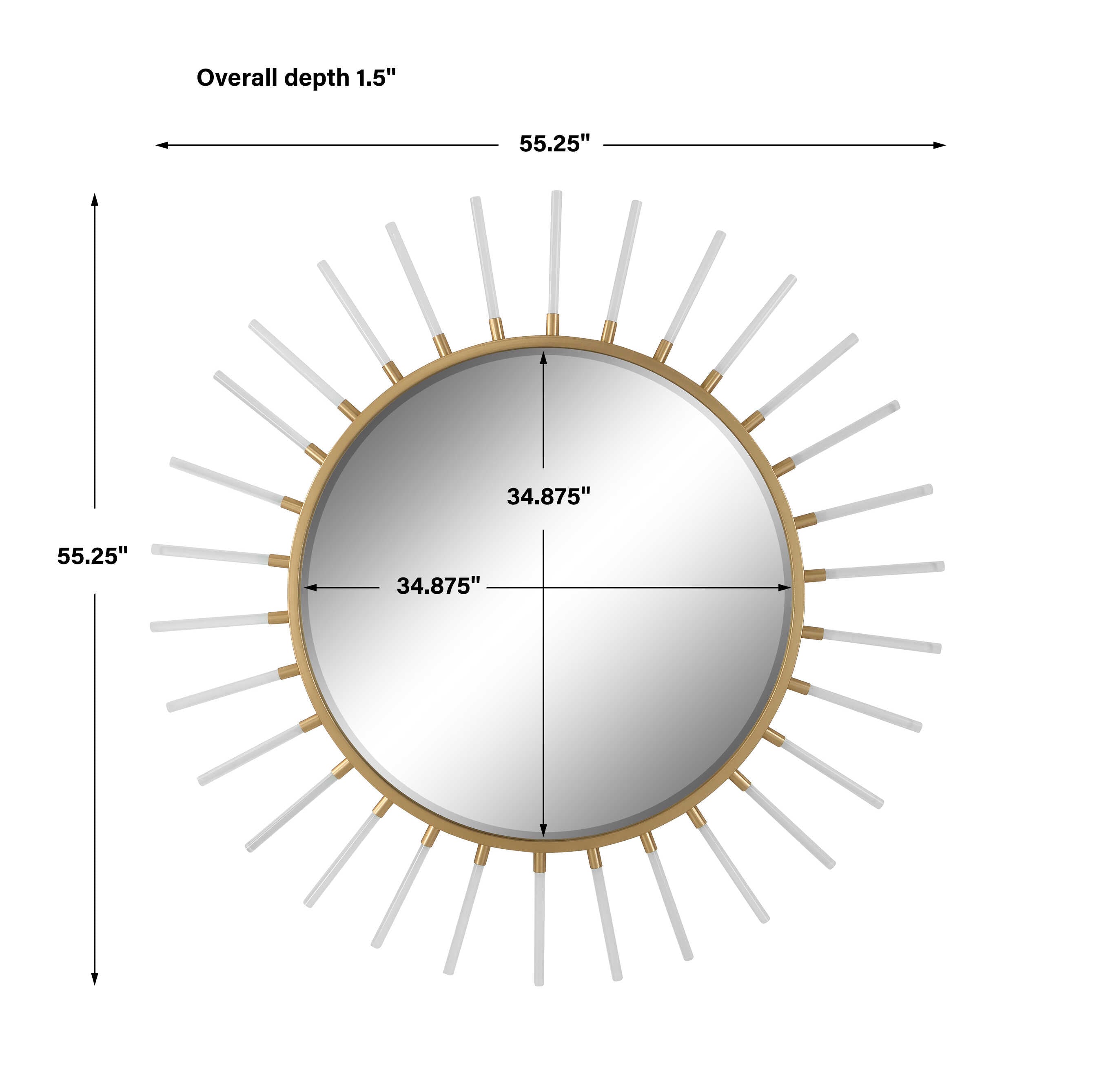 Oracle Round Starburst Mirror